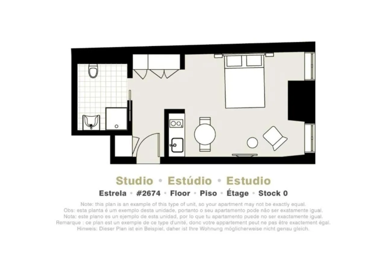 Floor plan in Lisbon Serviced Apartments - Estrela