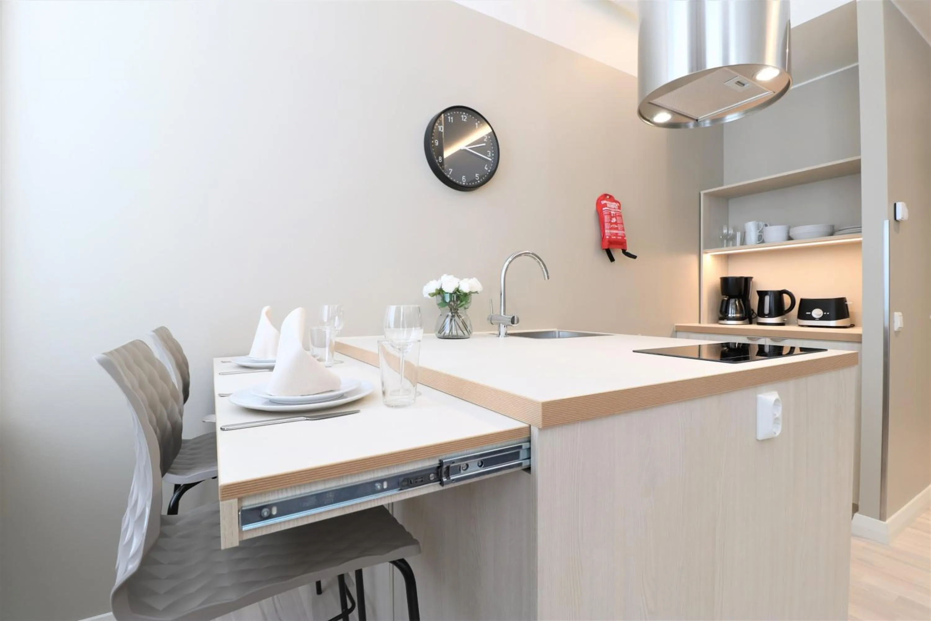 Kitchen or kitchenette in Forenom Aparthotel Vaasa