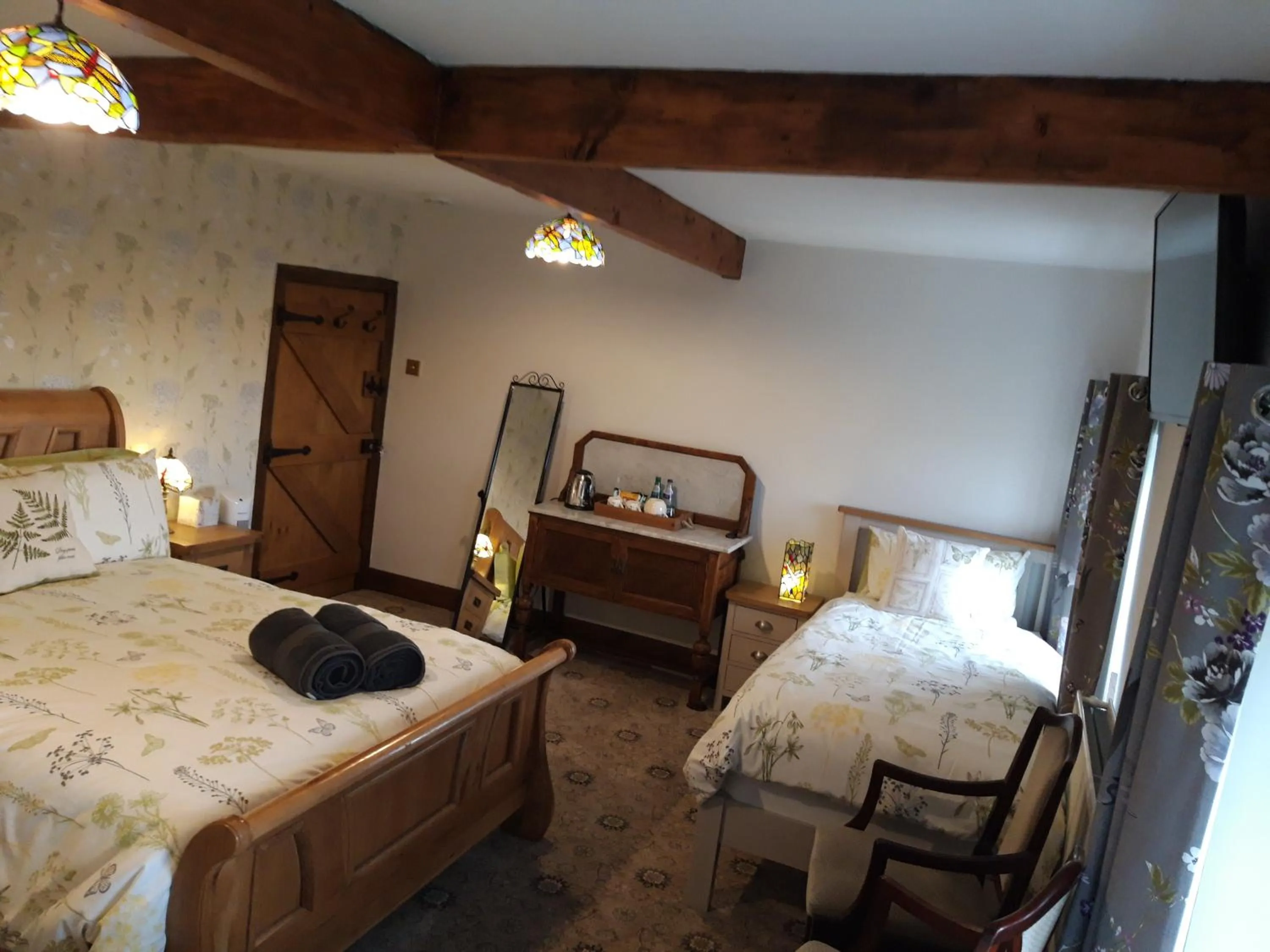 Bed in Upper Eyton Farmhouse B&B