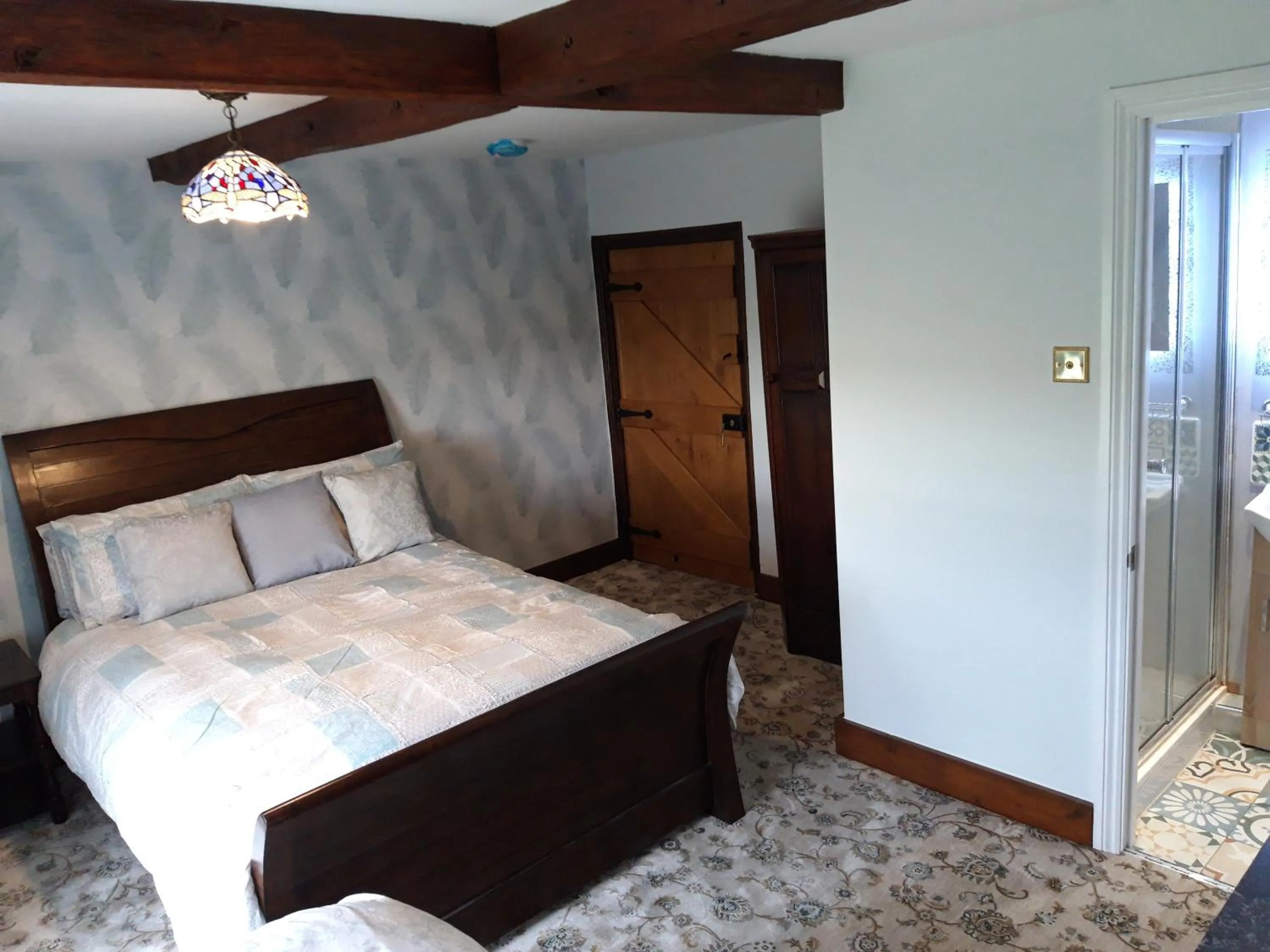 Bed in Upper Eyton Farmhouse B&B