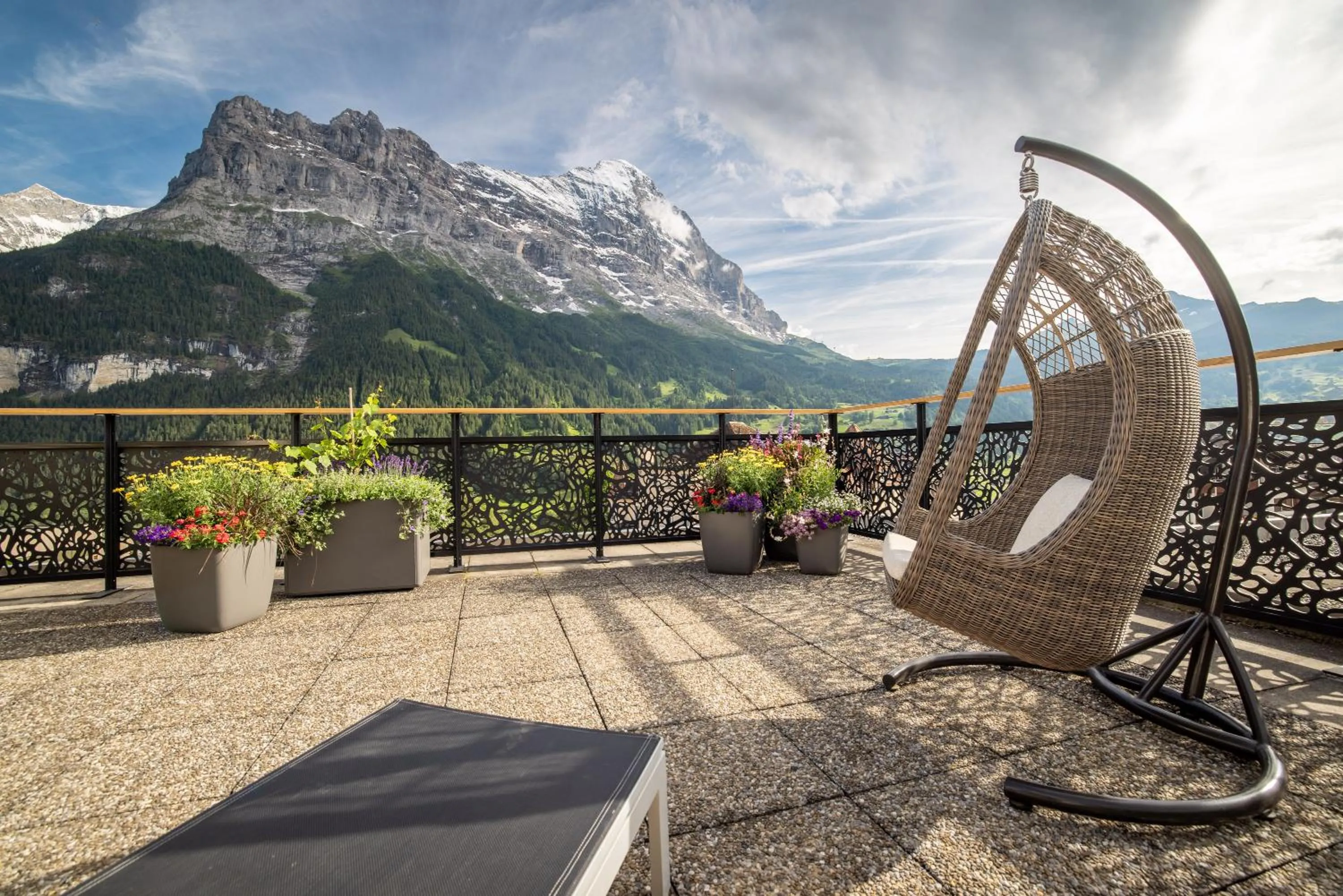 Patio in Hotel Kreuz & Post Grindelwald