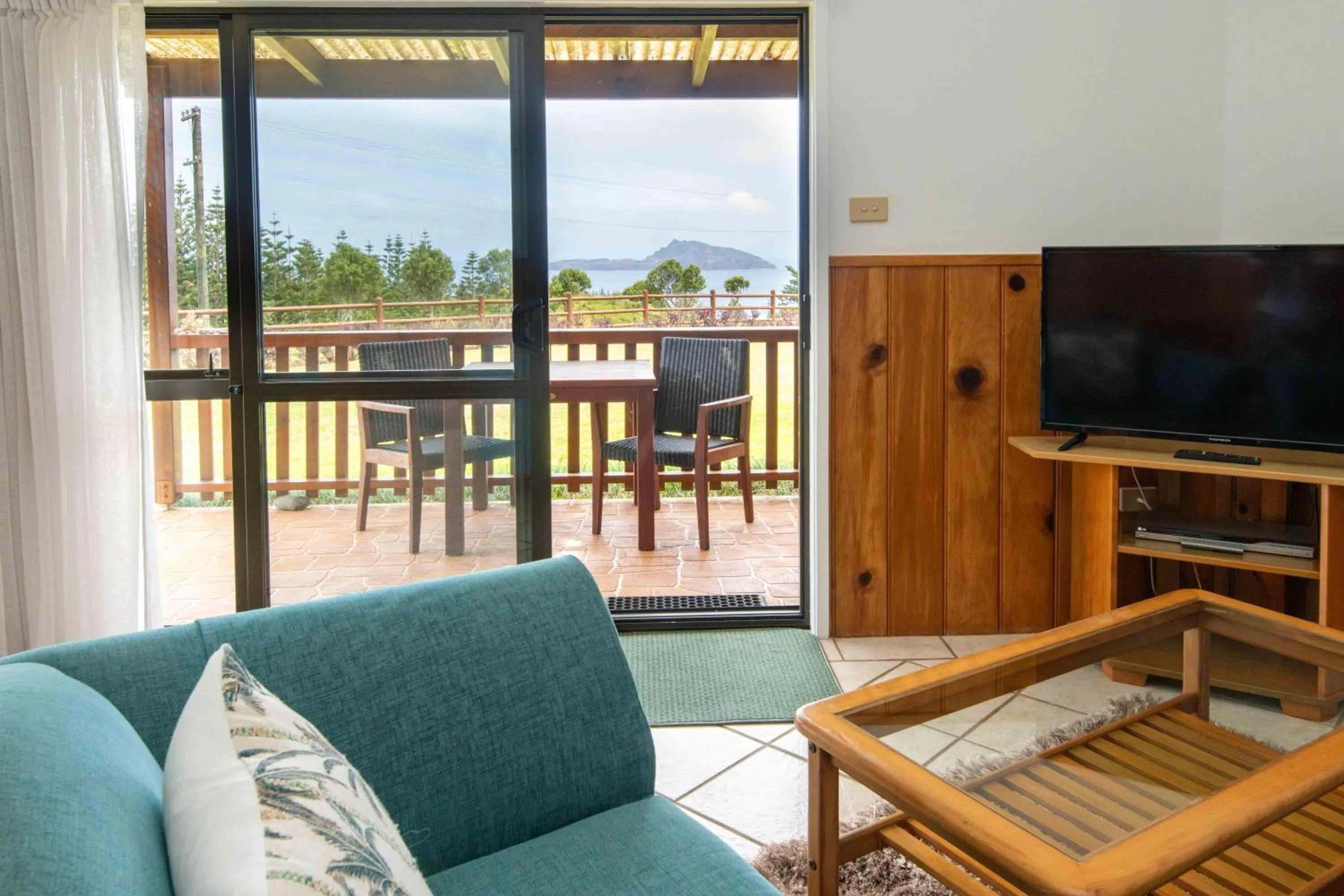 Living room in Ocean Breeze Cottages