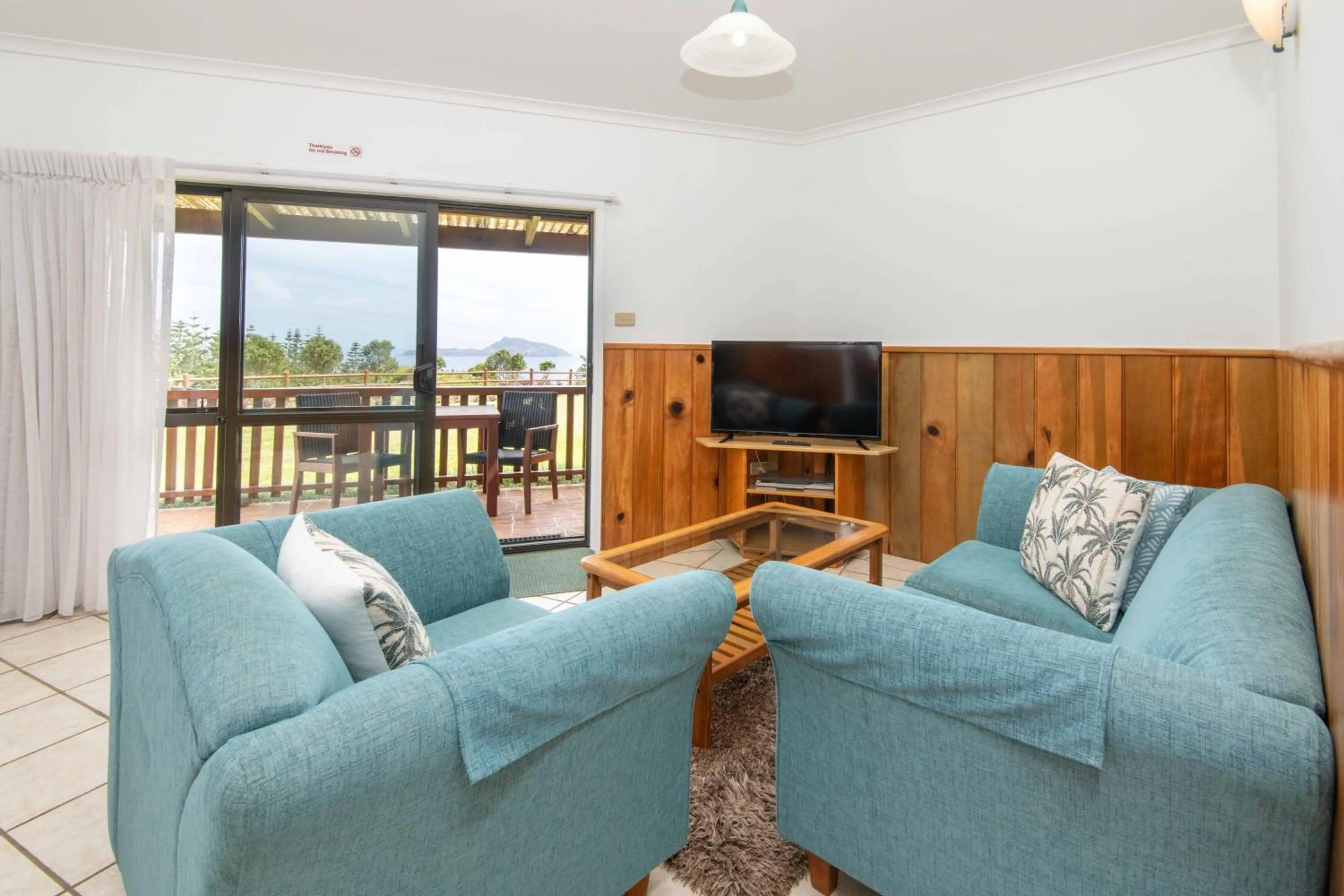 Living room in Ocean Breeze Cottages