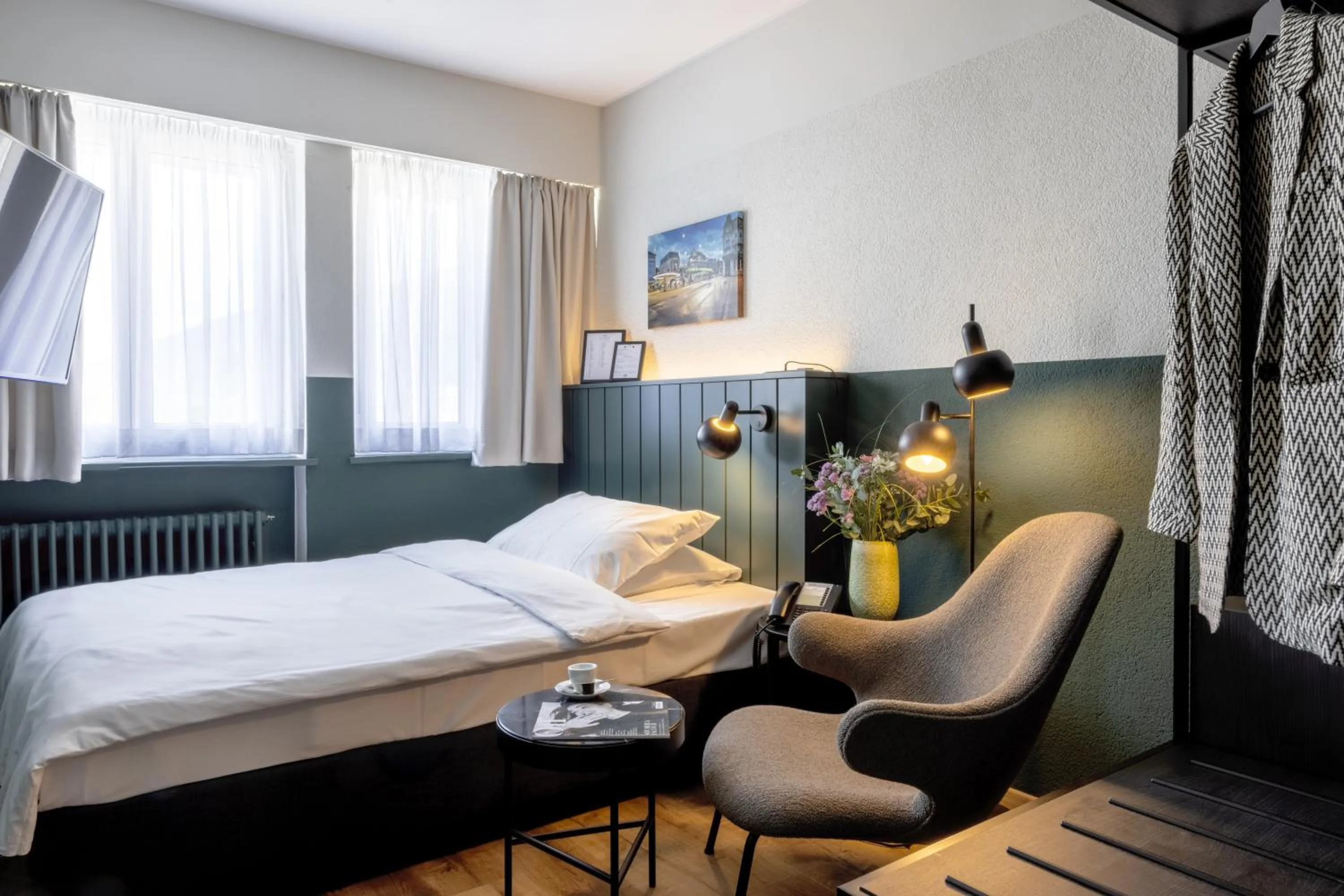 Bed in City Hotel Biel Bienne Free Parking
