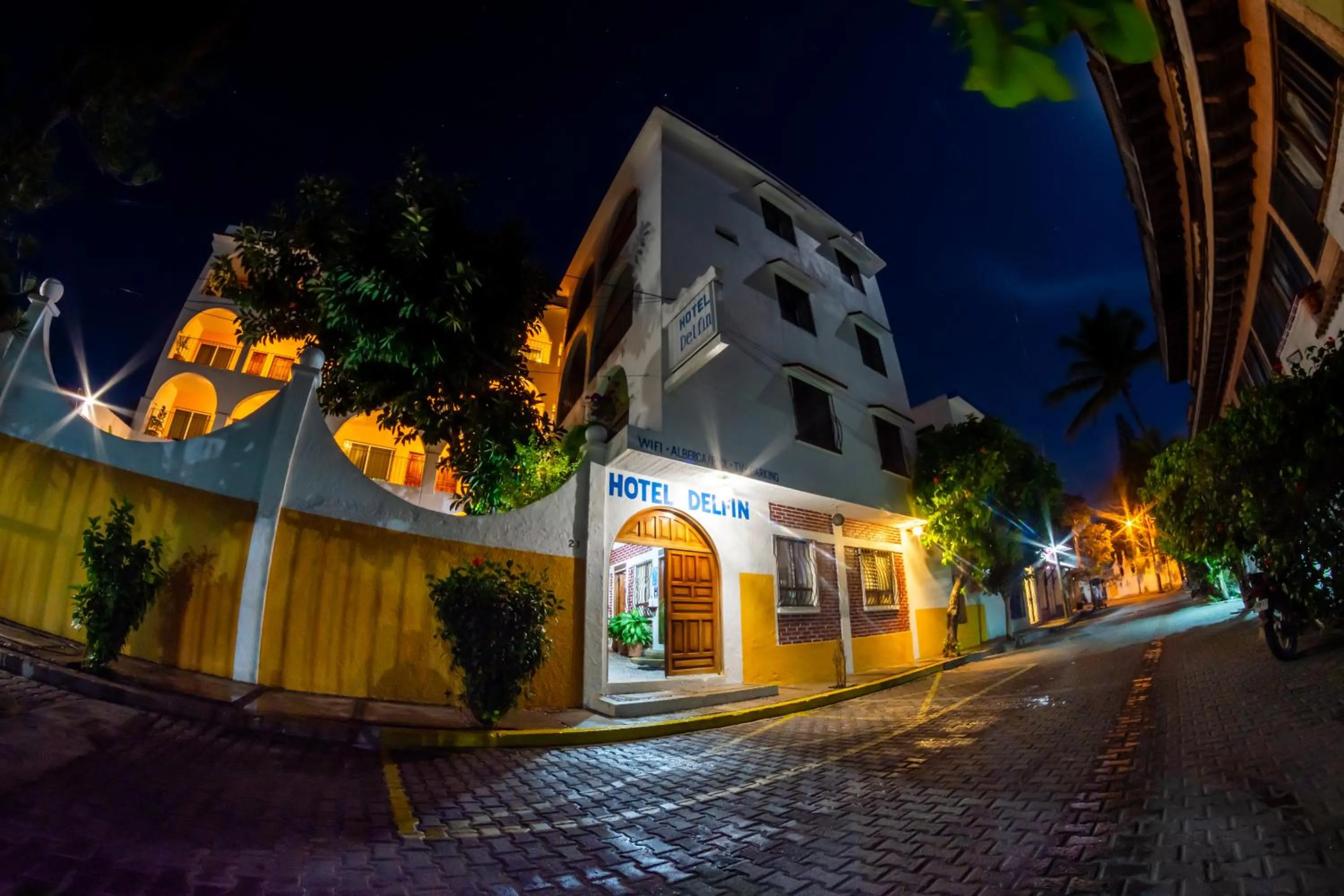 Facade/entrance in Hotel Delfin