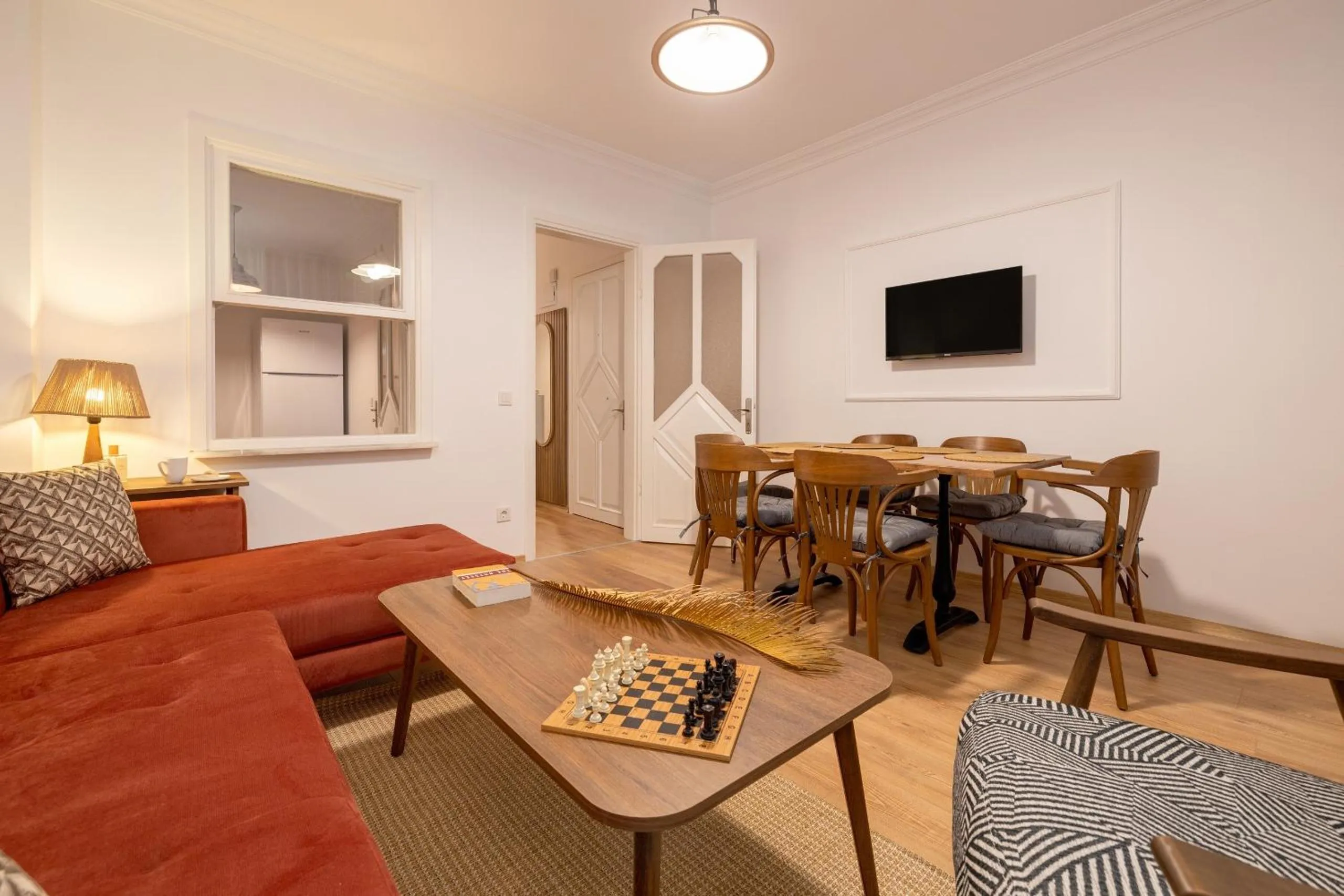 Seating area in Gurel Garden House