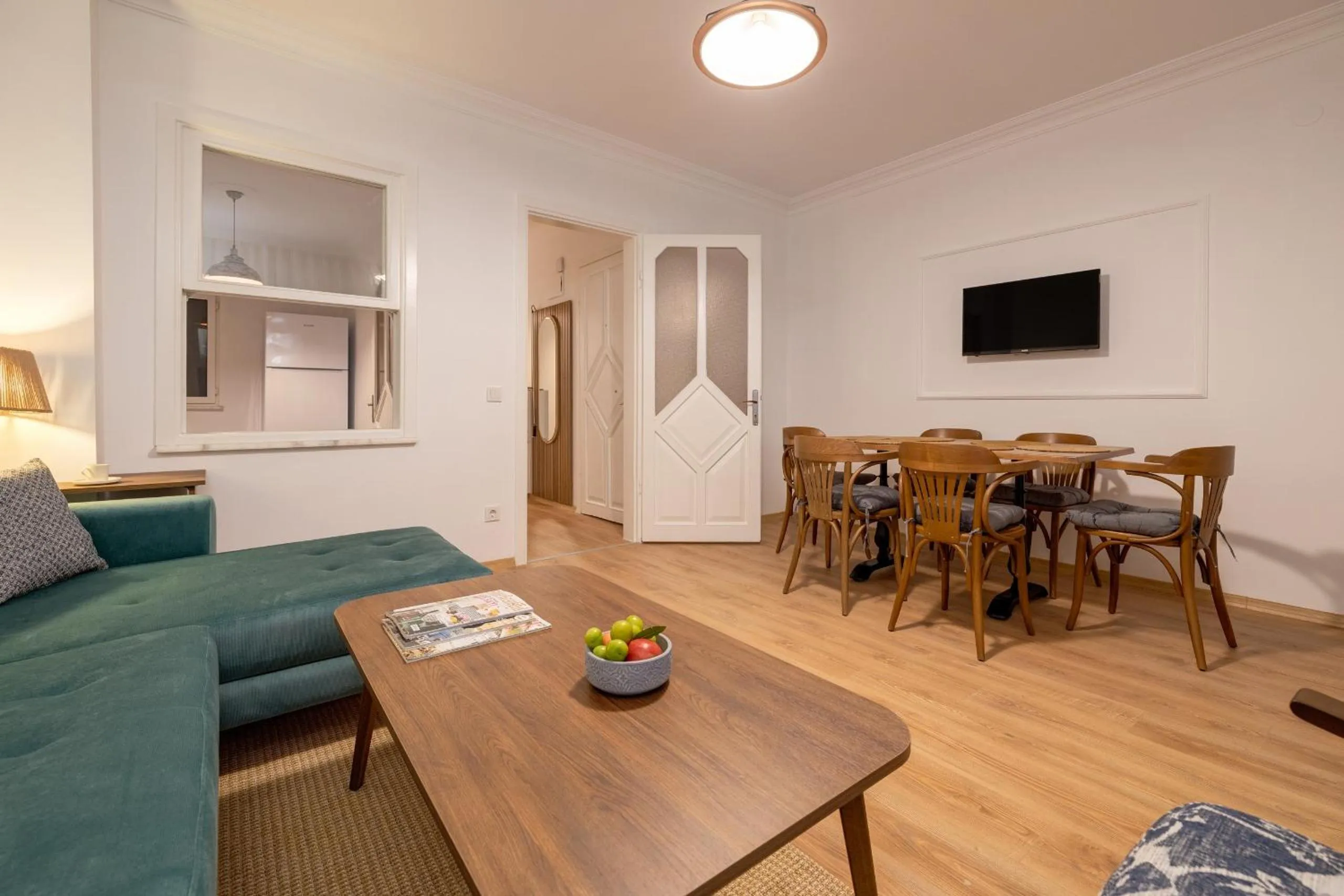 Seating area in Gurel Garden House