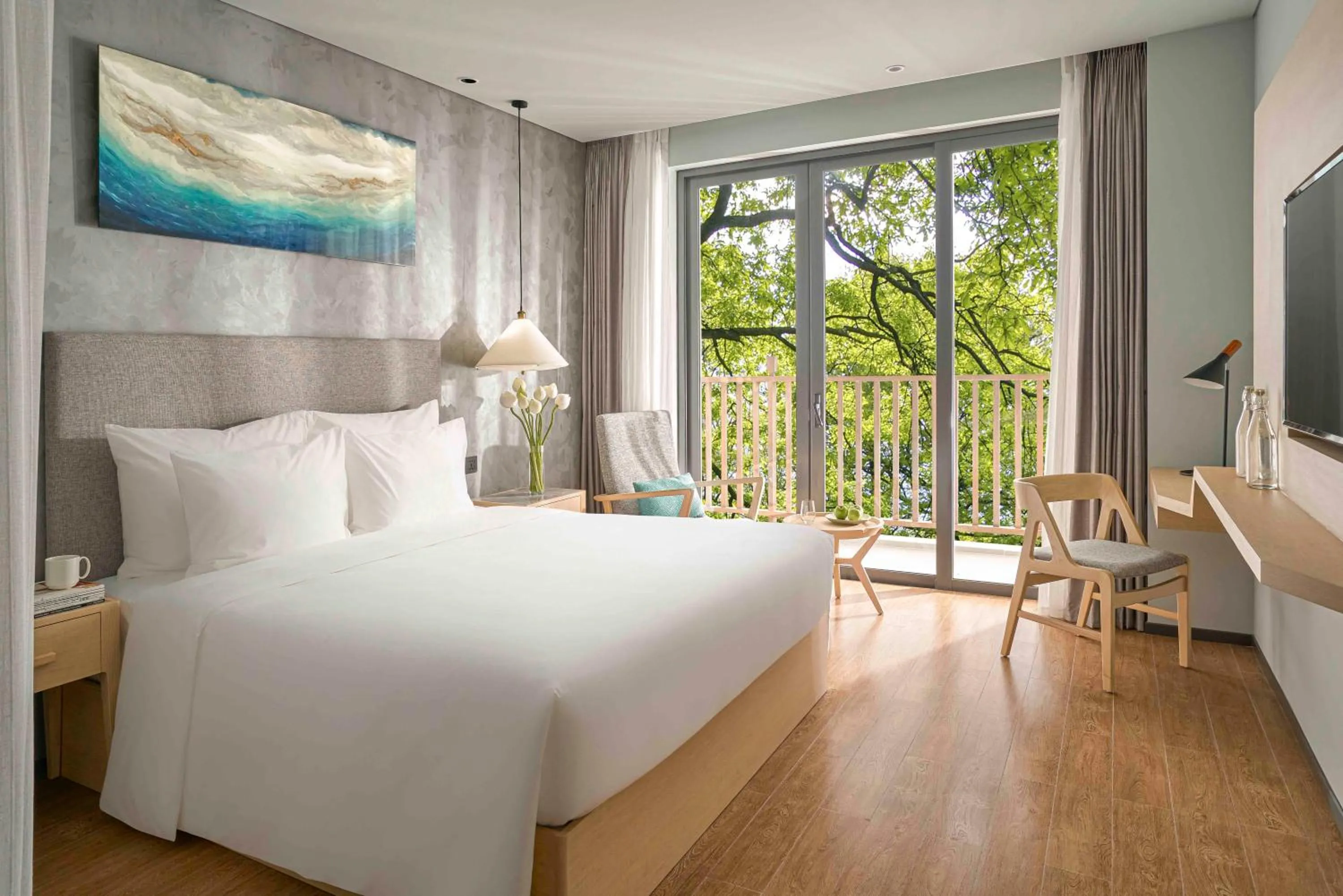 View (from property/room), Bed in The Secret Con Dao