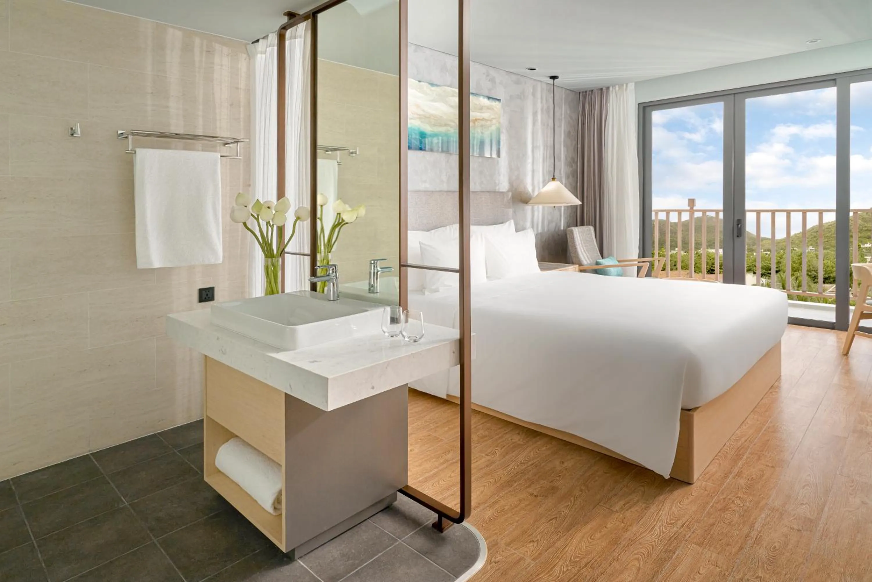 Bathroom, Bed in The Secret Con Dao