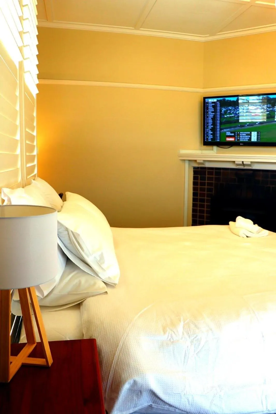 Bed in Palace Hotel Mortlake Sydney