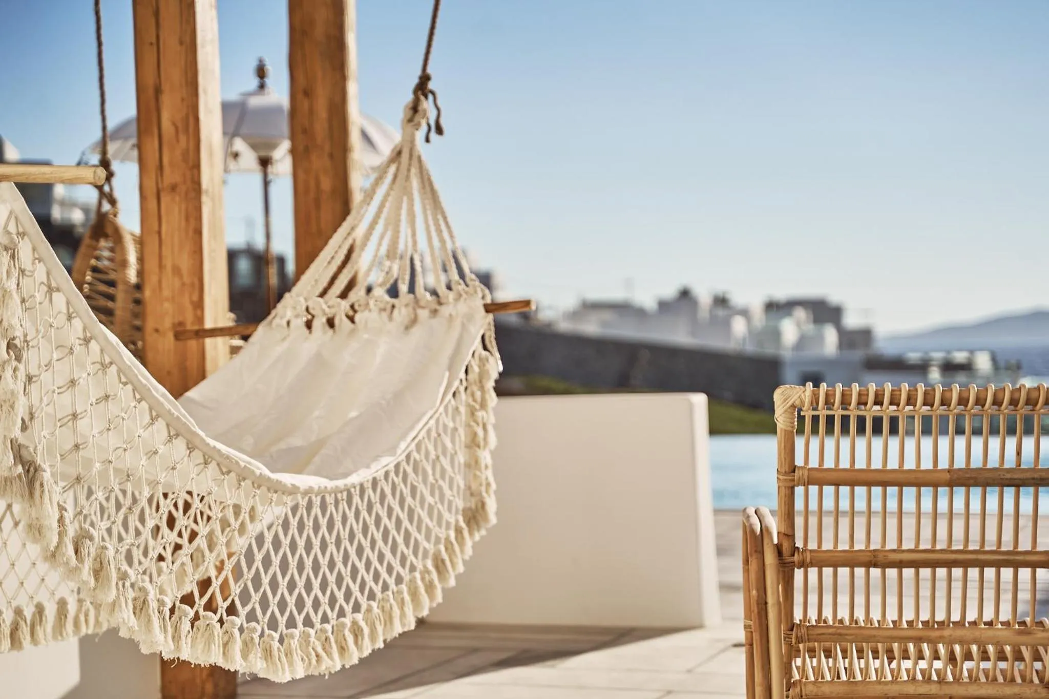 Pool view in Ubud Mykonos
