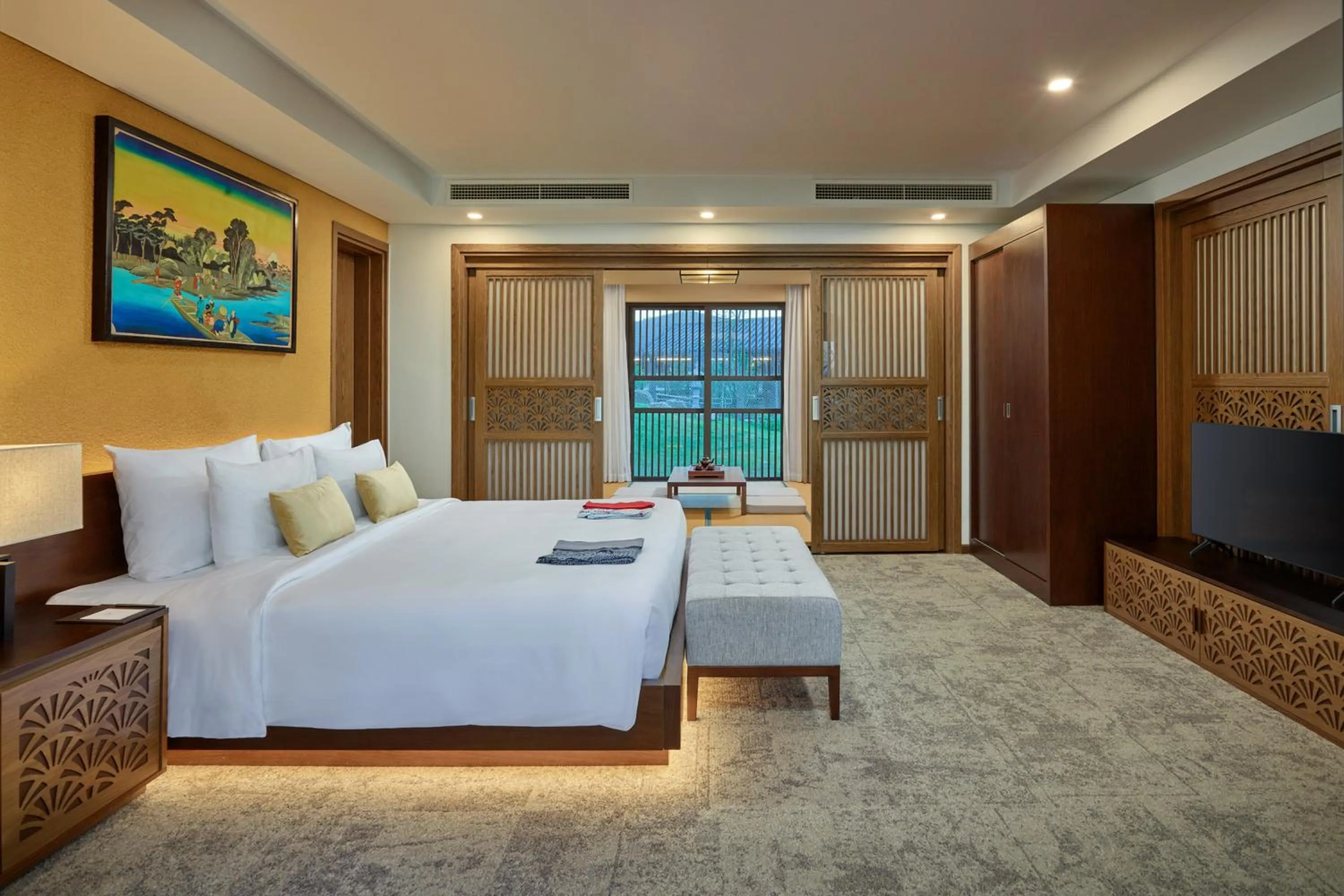 Bed in Kobi Onsen Resort Hue, Affiliated by Melia