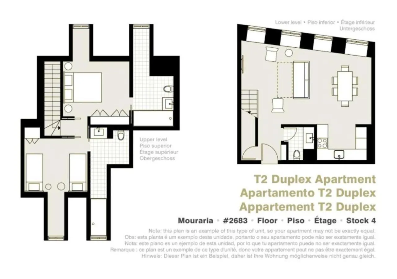 Floor plan in Lisbon Serviced Apartments - Mouraria