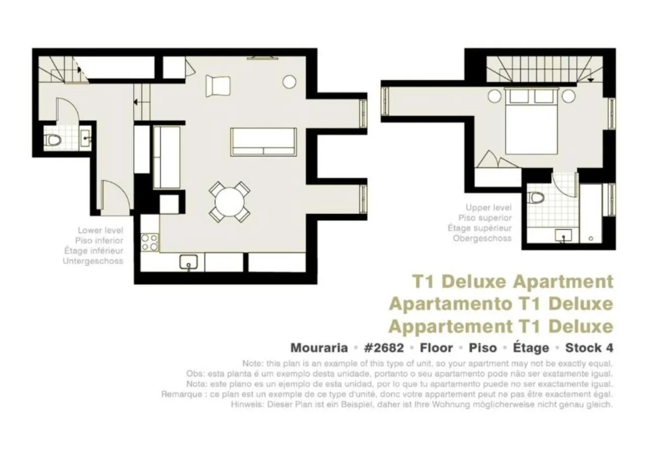 Floor plan in Lisbon Serviced Apartments - Mouraria