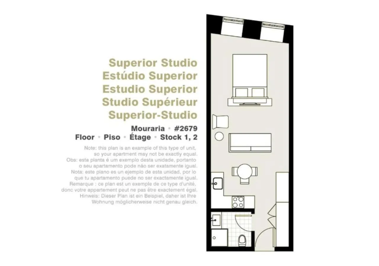 Floor plan in Lisbon Serviced Apartments - Mouraria