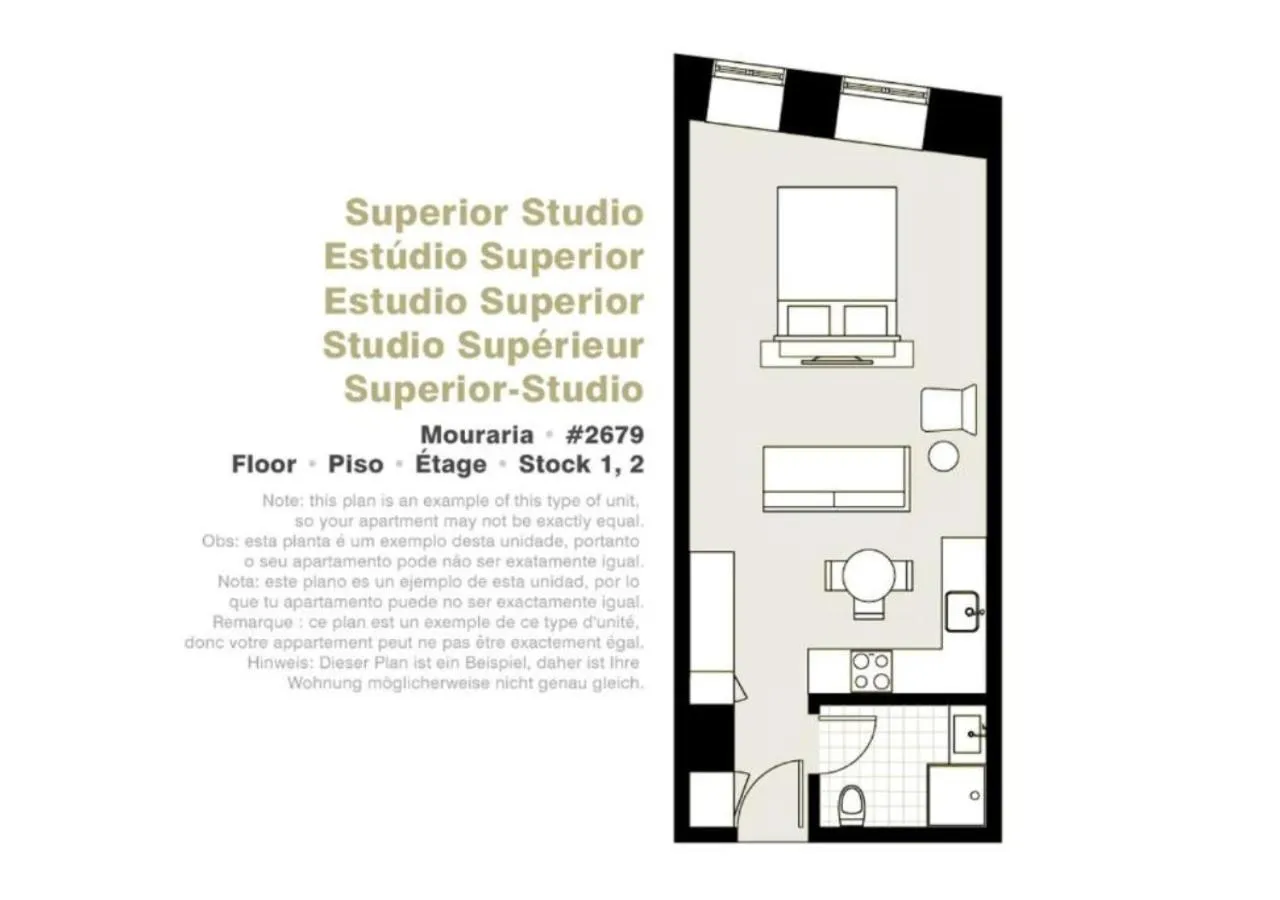 Floor plan in Lisbon Serviced Apartments - Mouraria