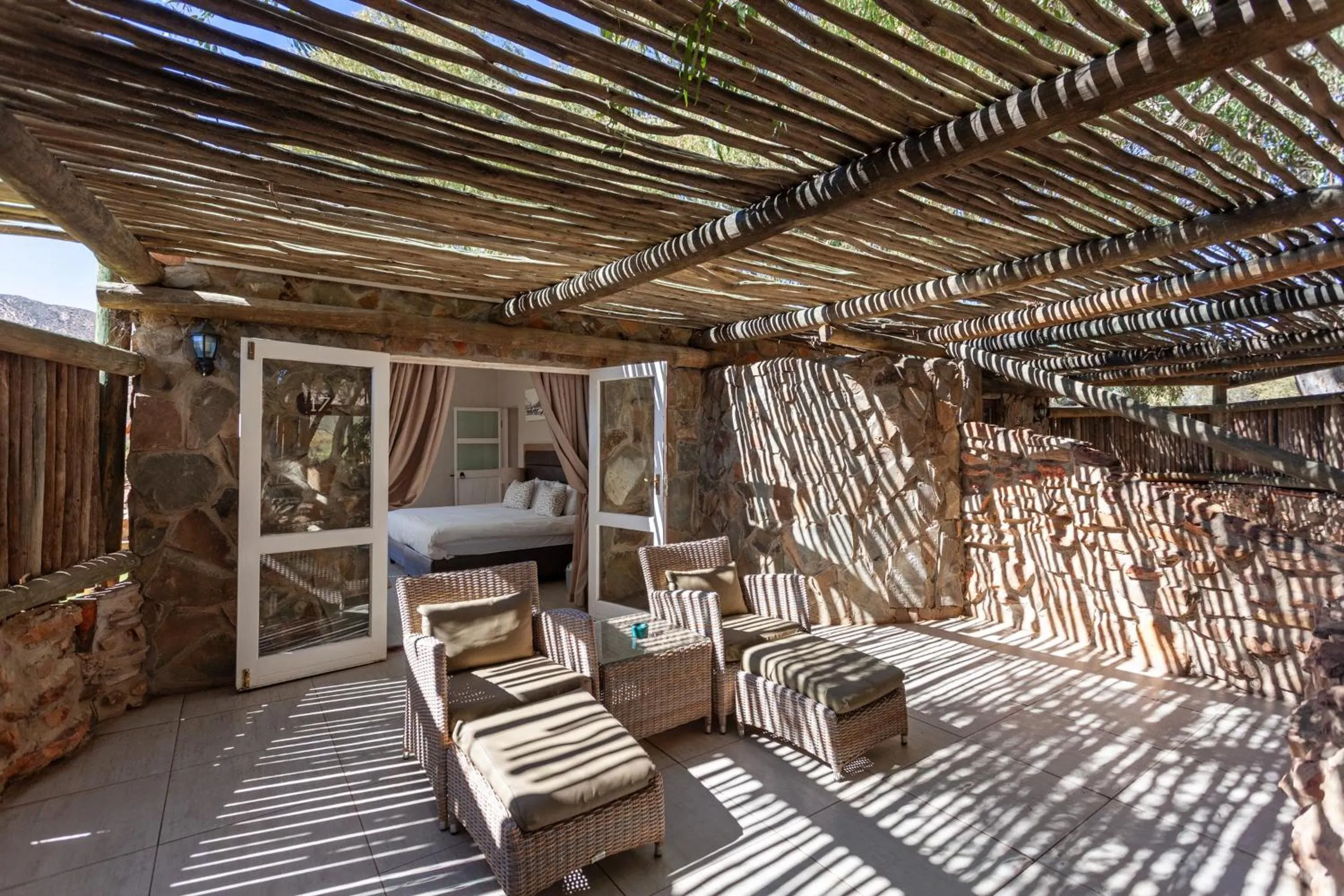 Patio in Aquila Private Game Reserve & Spa