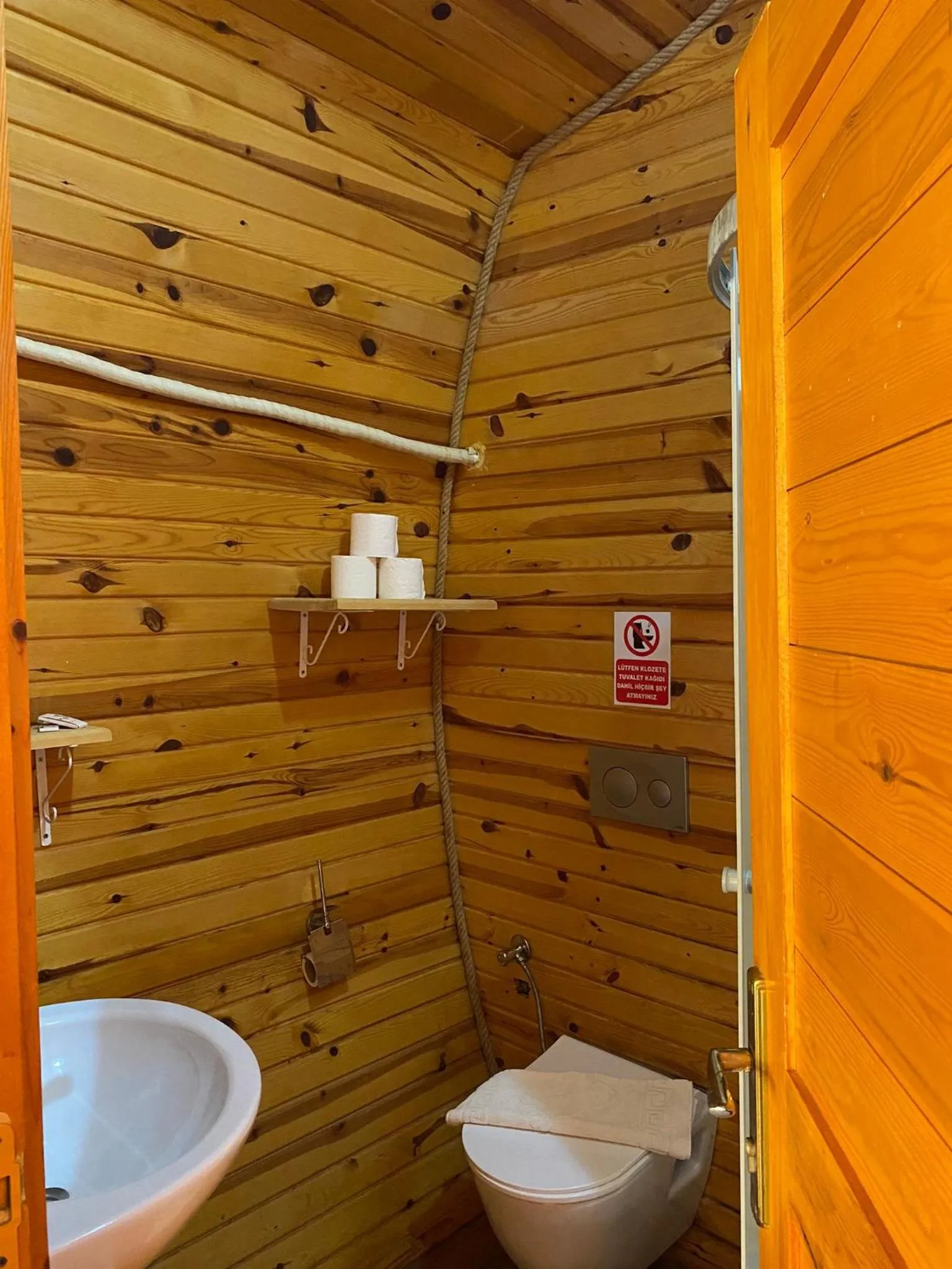 Shower in Green Pine Bungalows & Beach Luxury Concept