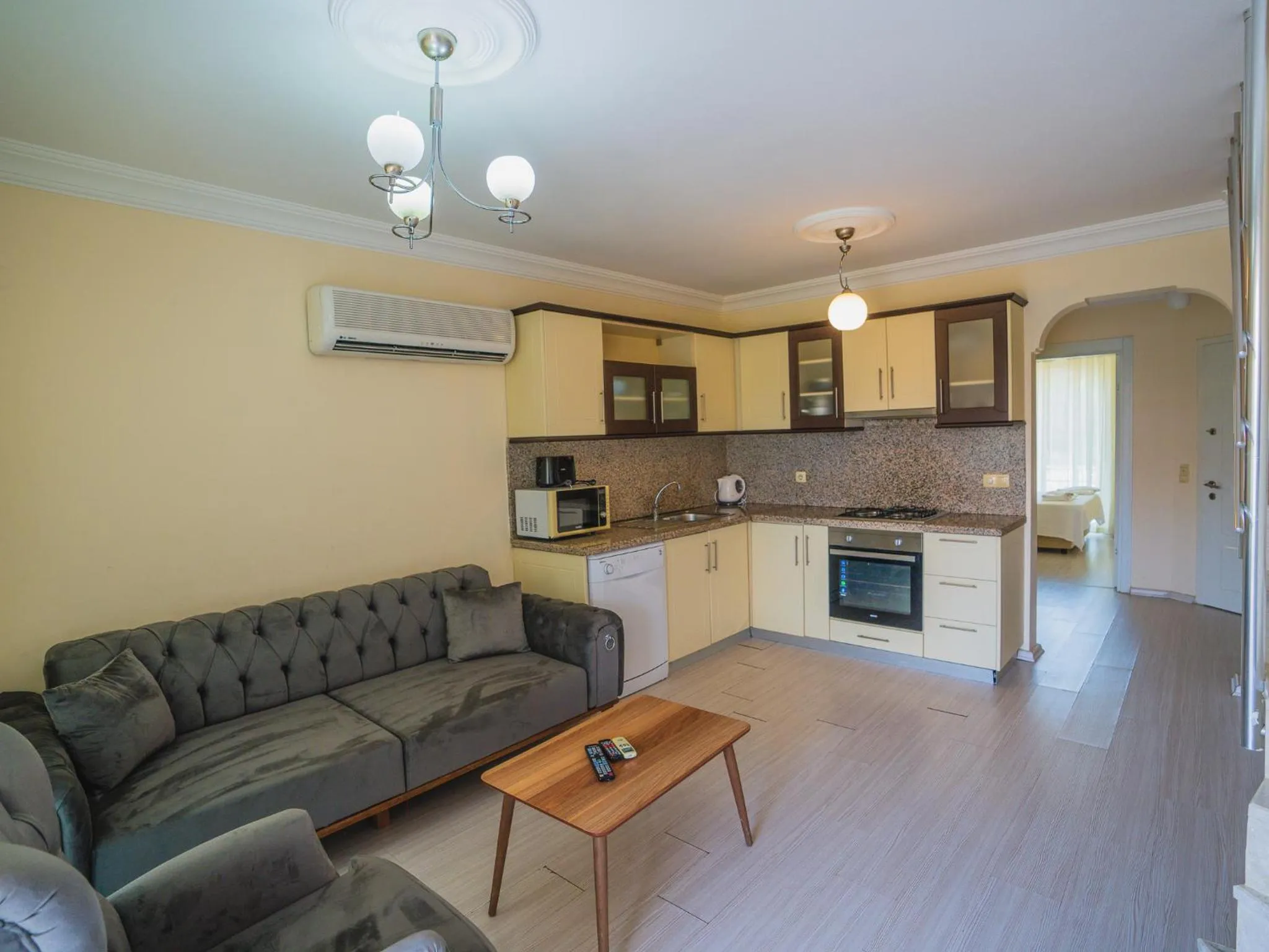 Kitchen or kitchenette in Sunset Beach Resort Aqua Lettings