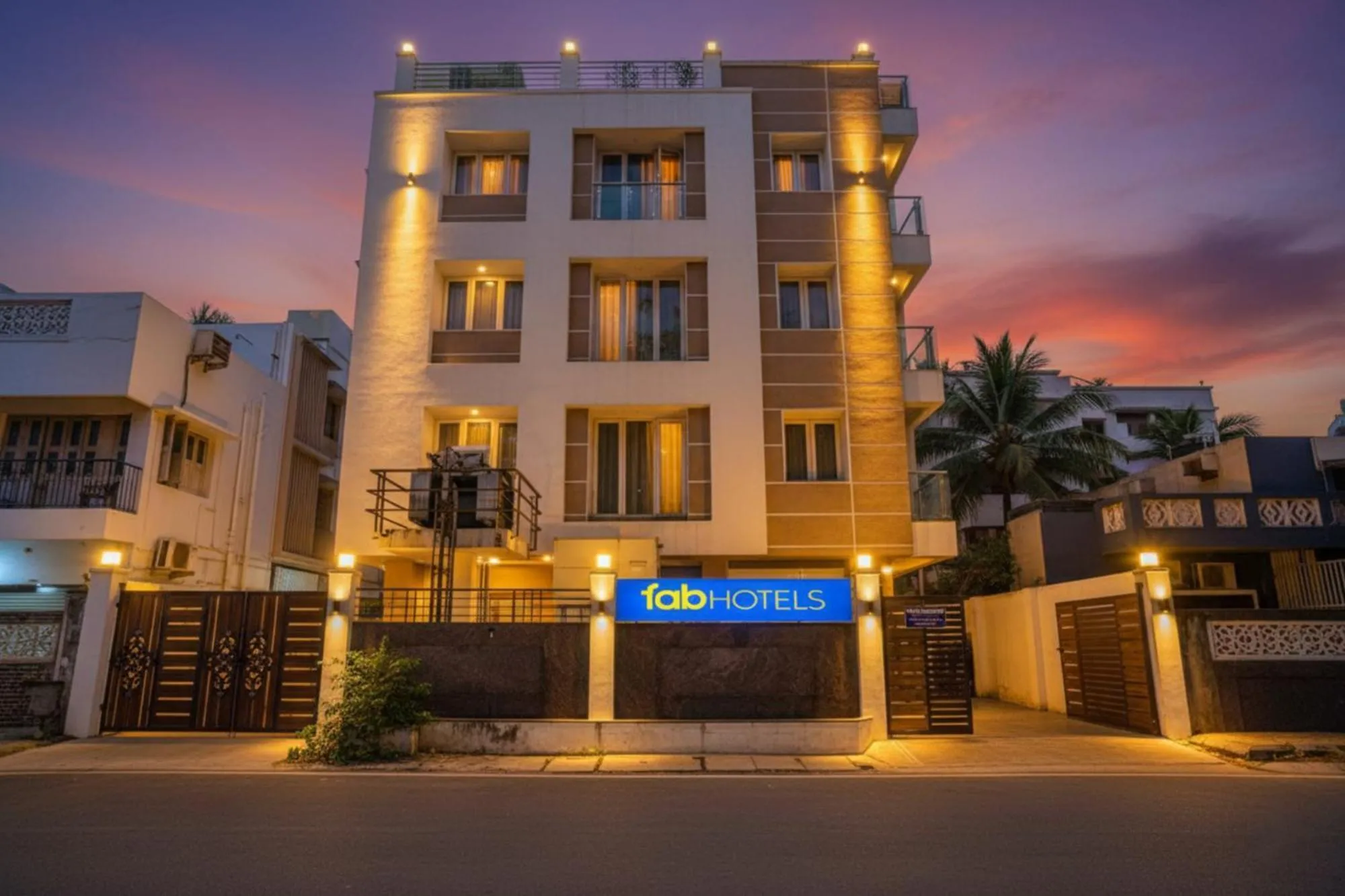 Facade/entrance in FabHotel Home Tree Service Apartment - Nr Anna Tower