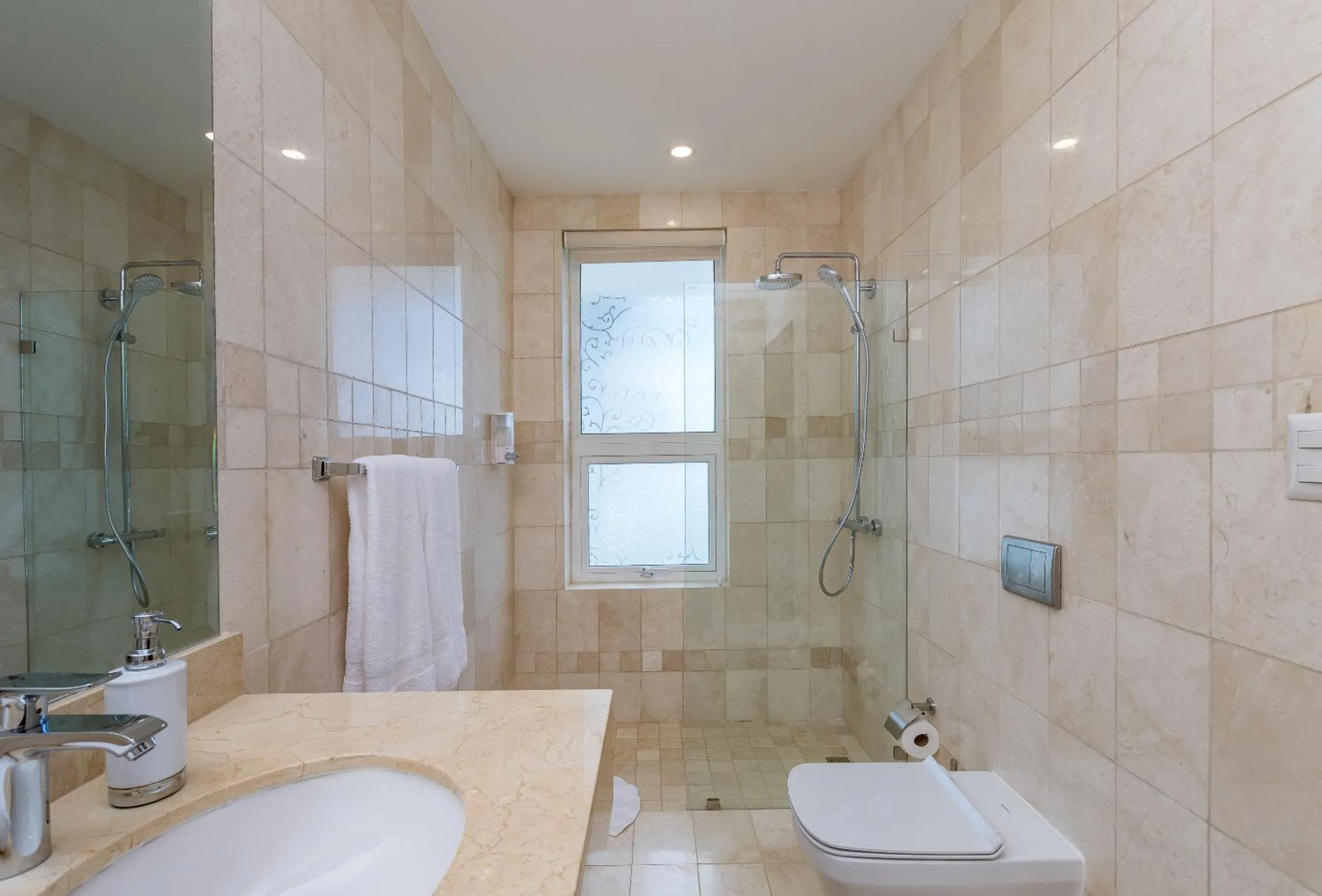 Shower in Amazing Private Villa with Chef and Maids