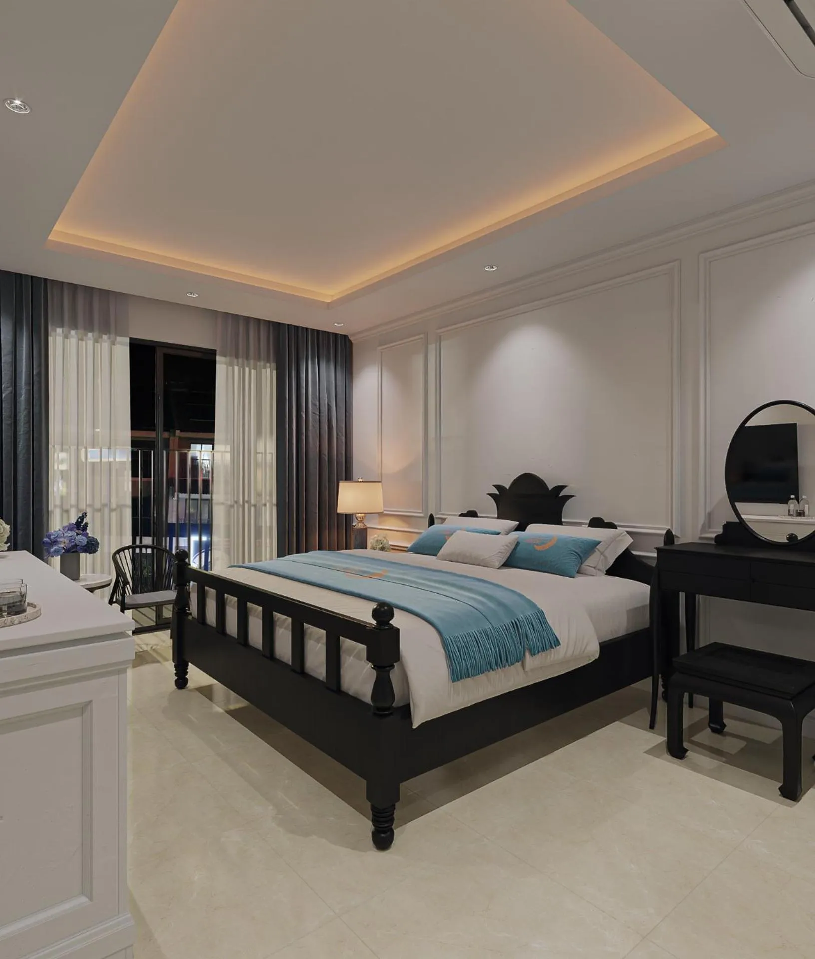 Bedroom, Bed in Luna Oriental