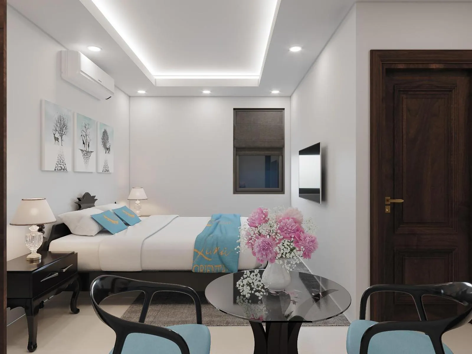 Bedroom, Bed in Luna Oriental