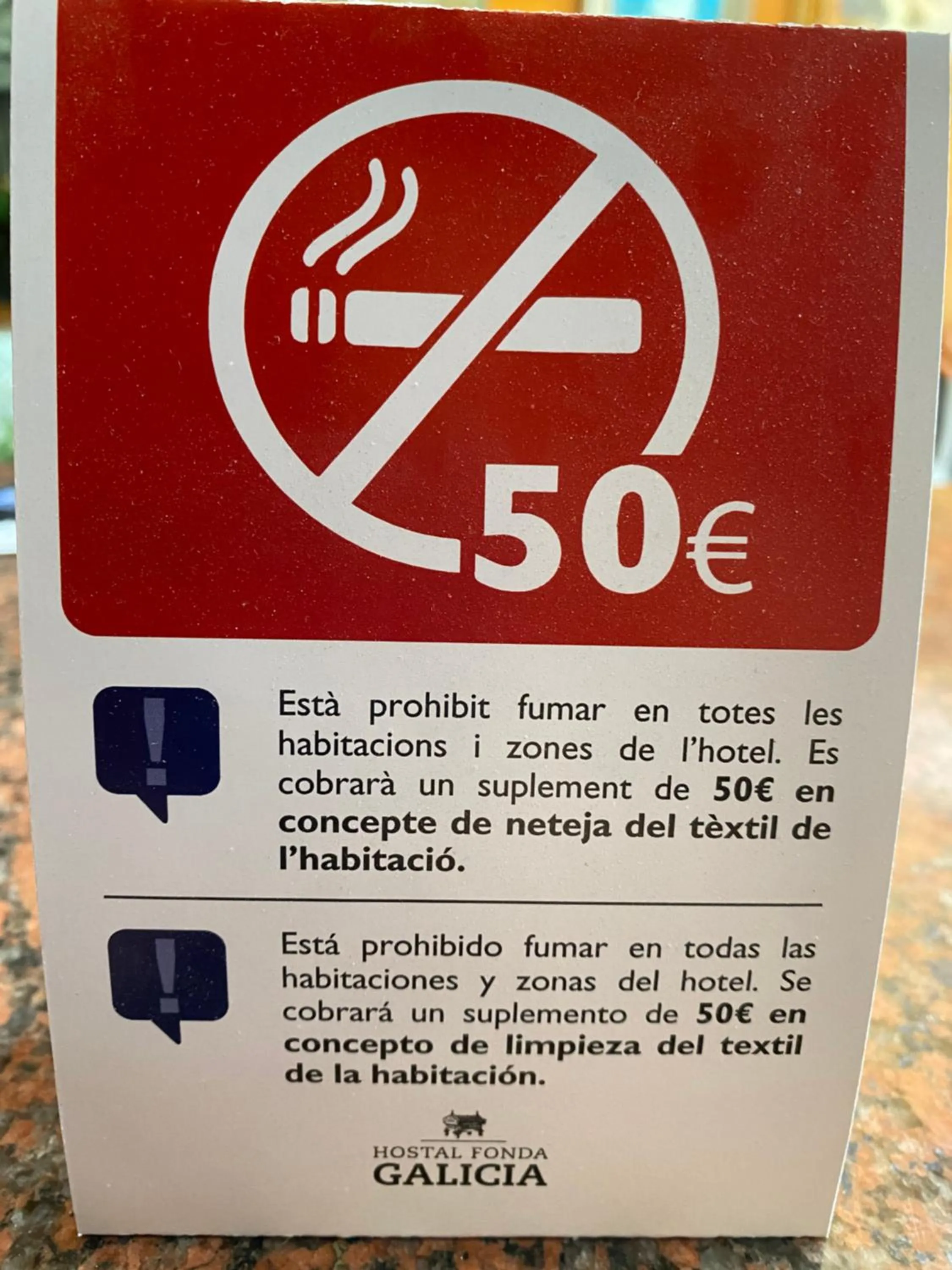 Logo/Certificate/Sign in HOSTAL GALICIA CARDEDEU