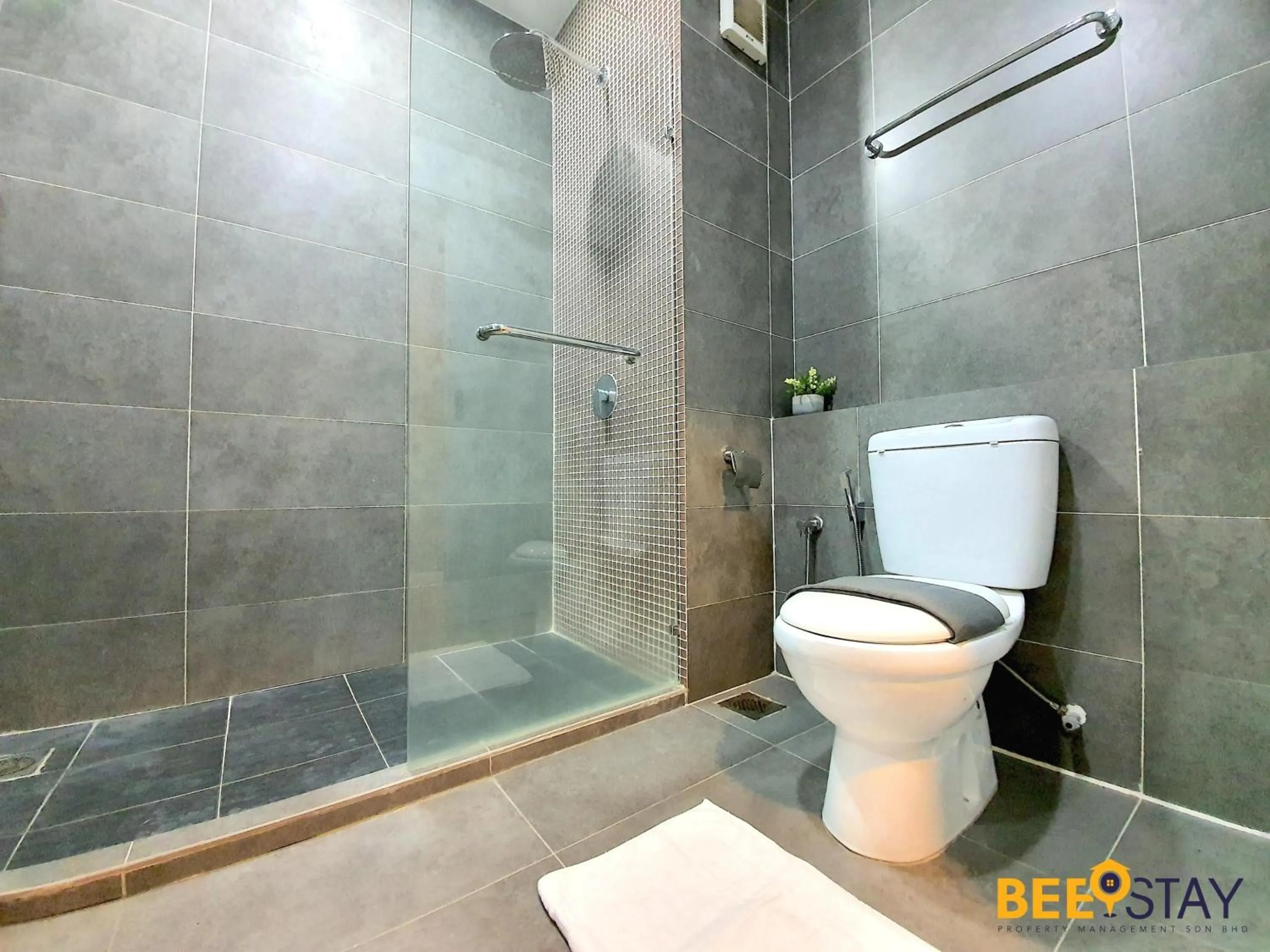 Shower in Empire Damansara Hotel Suites by Beestay