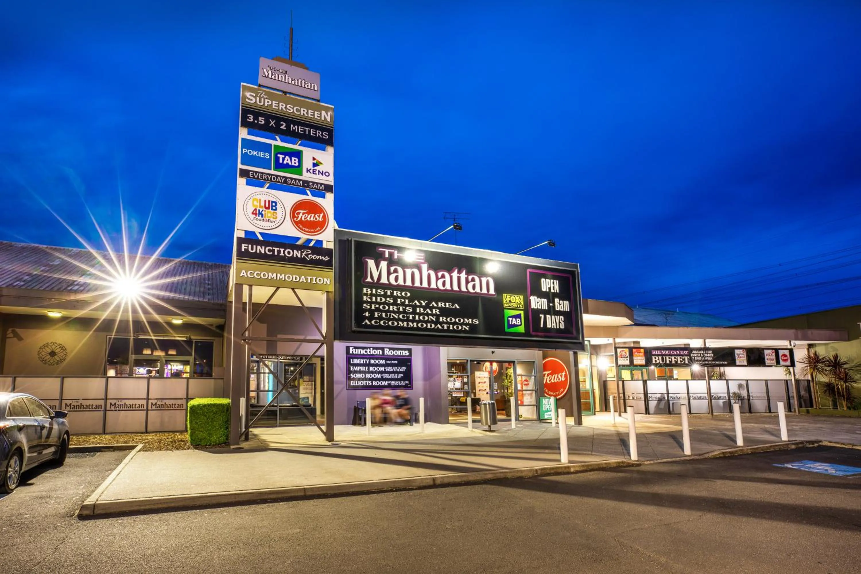Property building in Nightcap at Manhattan Hotel