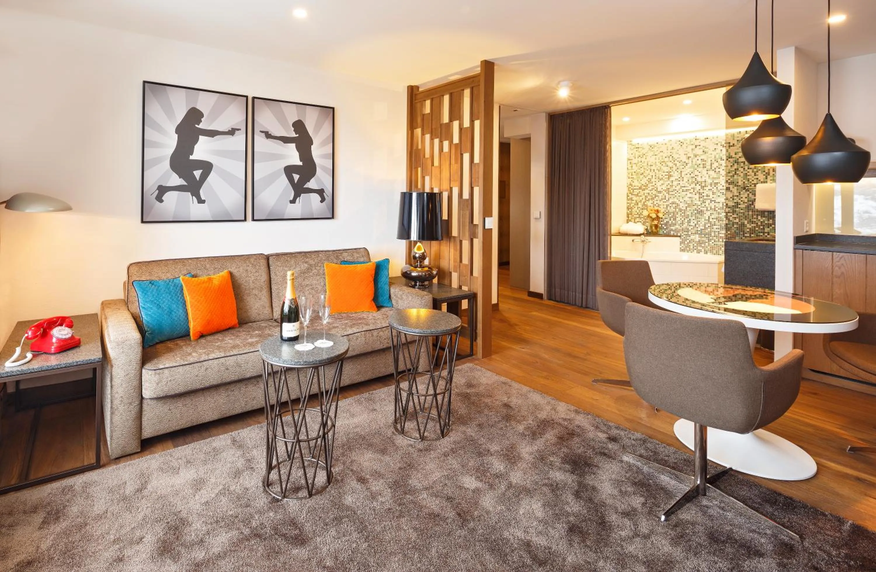 Living room in Eiger Mürren Swiss Quality Hotel