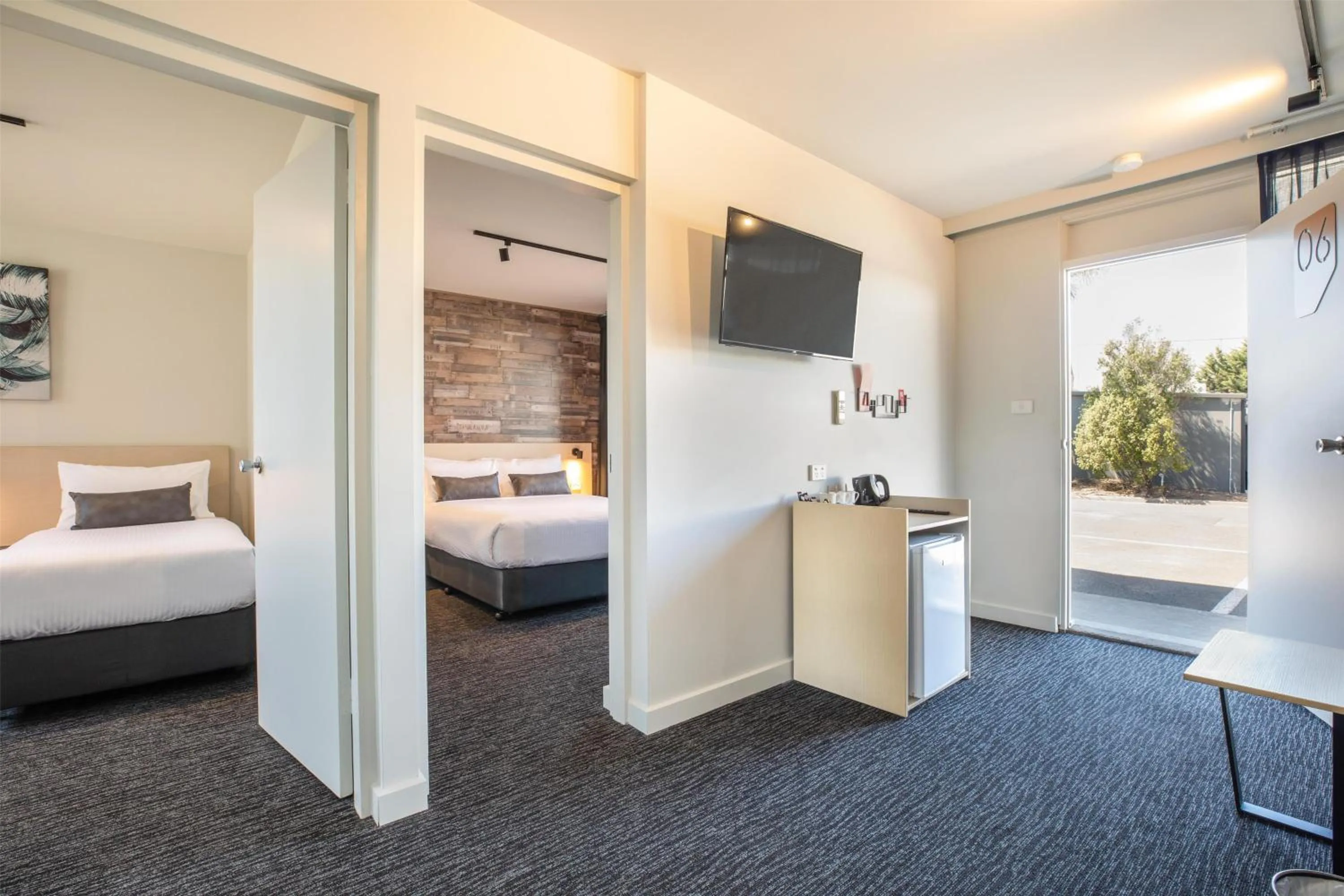 Bedroom, Bed in Nightcap at Westside Hotel