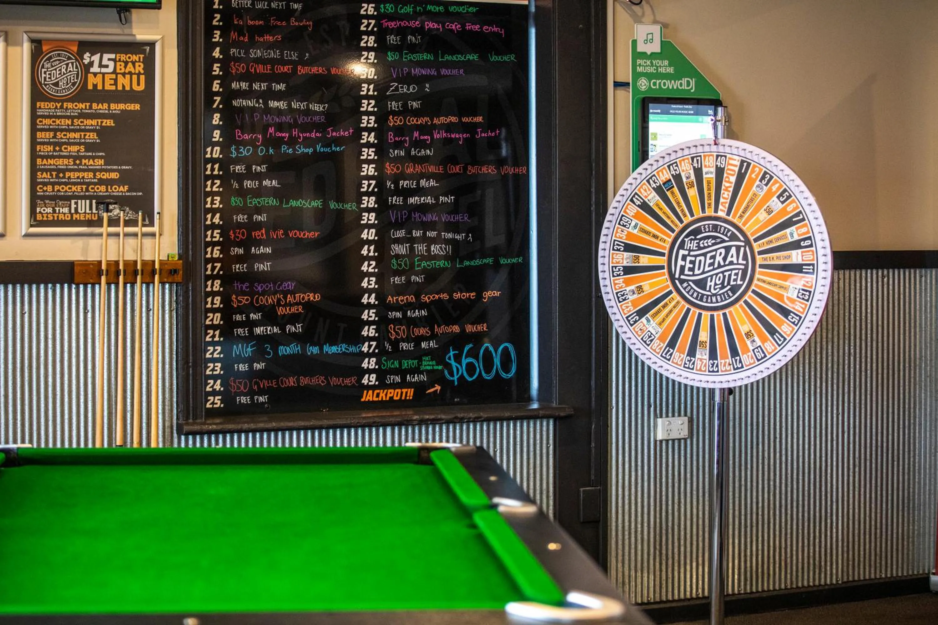 Billiard in Nightcap at Federal Hotel Mt Gambier