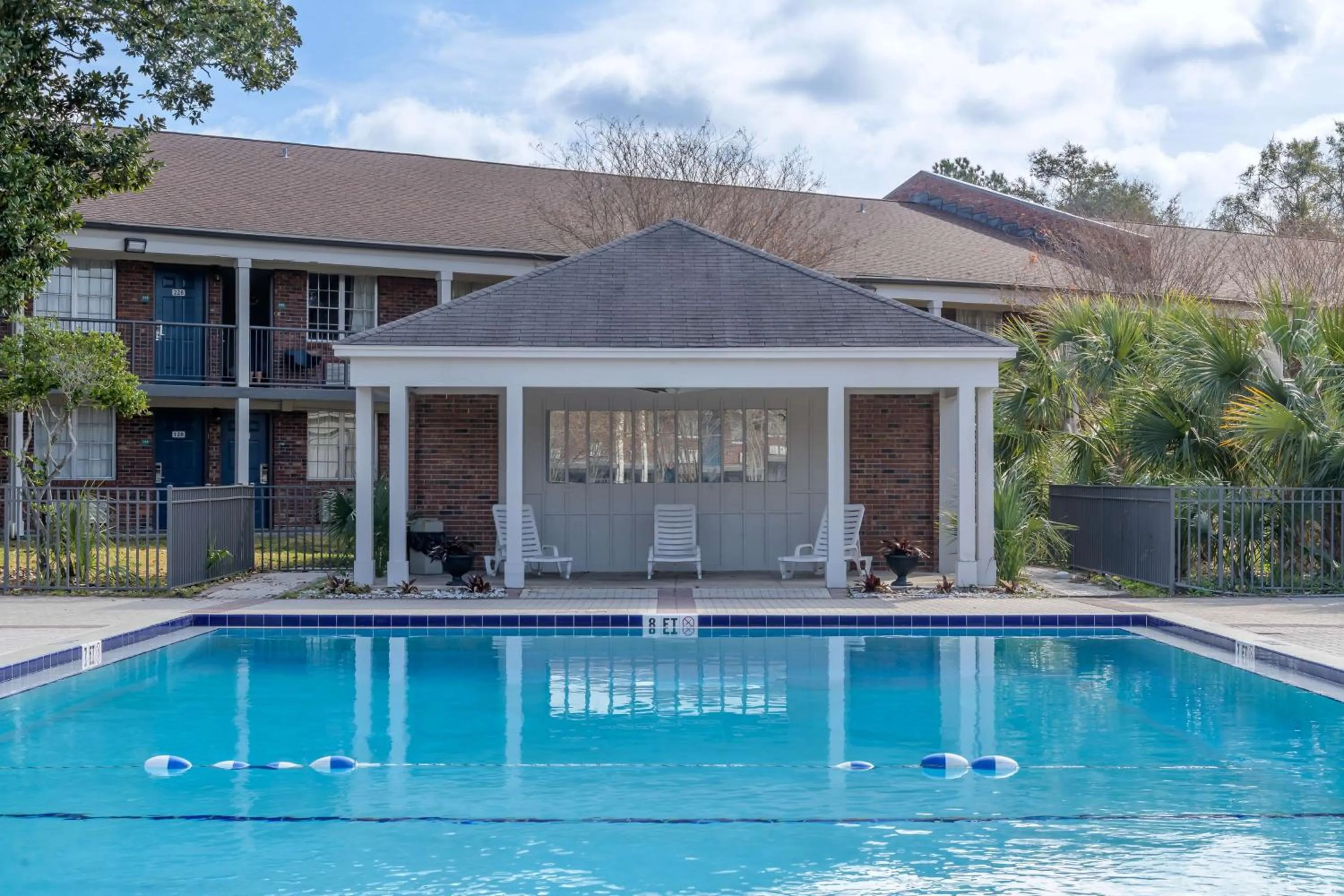 Pool view in Motel 6-Ocala, FL - Conference Center