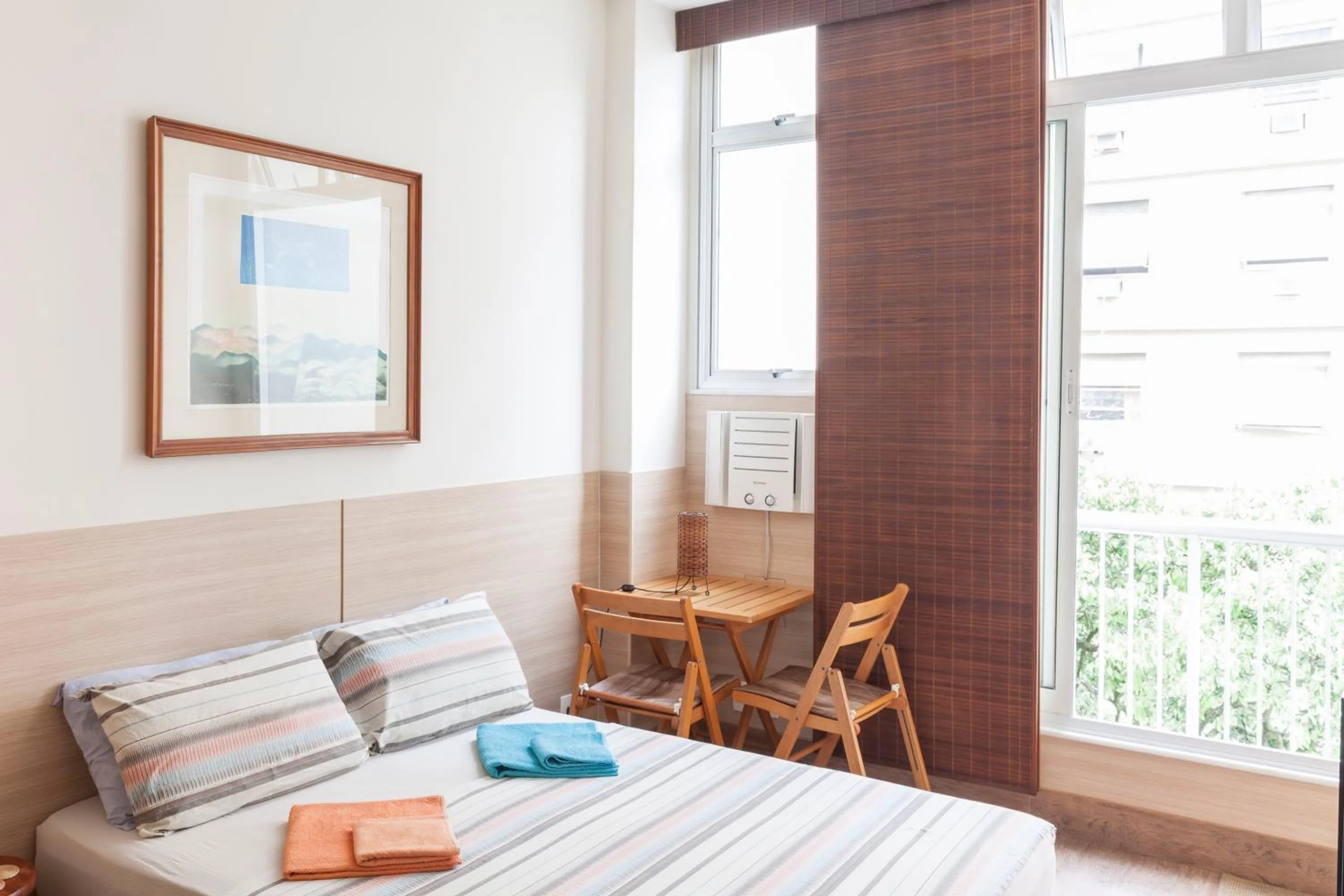 Day, Bed in Alex Rio Flats Studio with Balcony