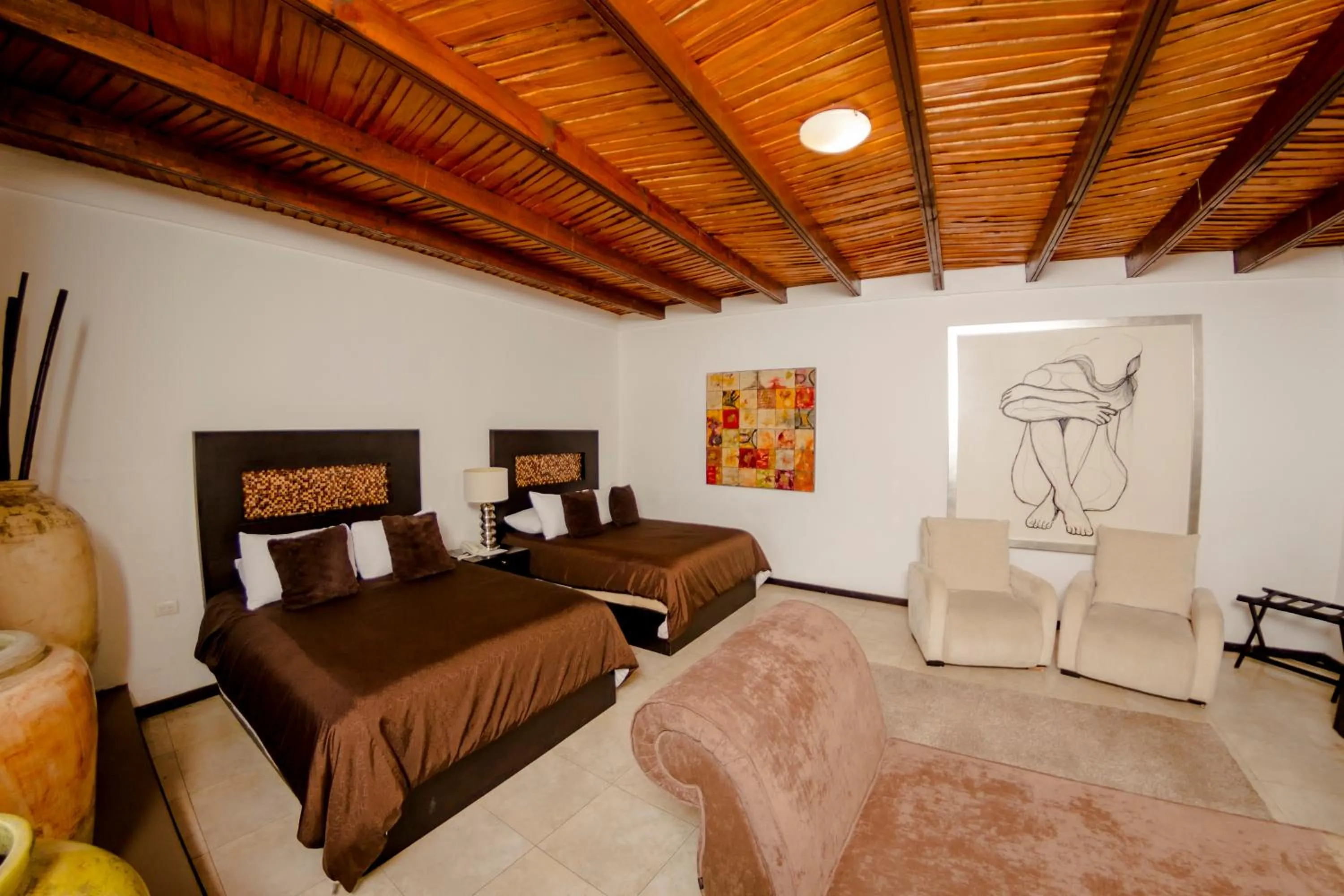 Bed in Hotel Boutique Hacienda Guadalupe