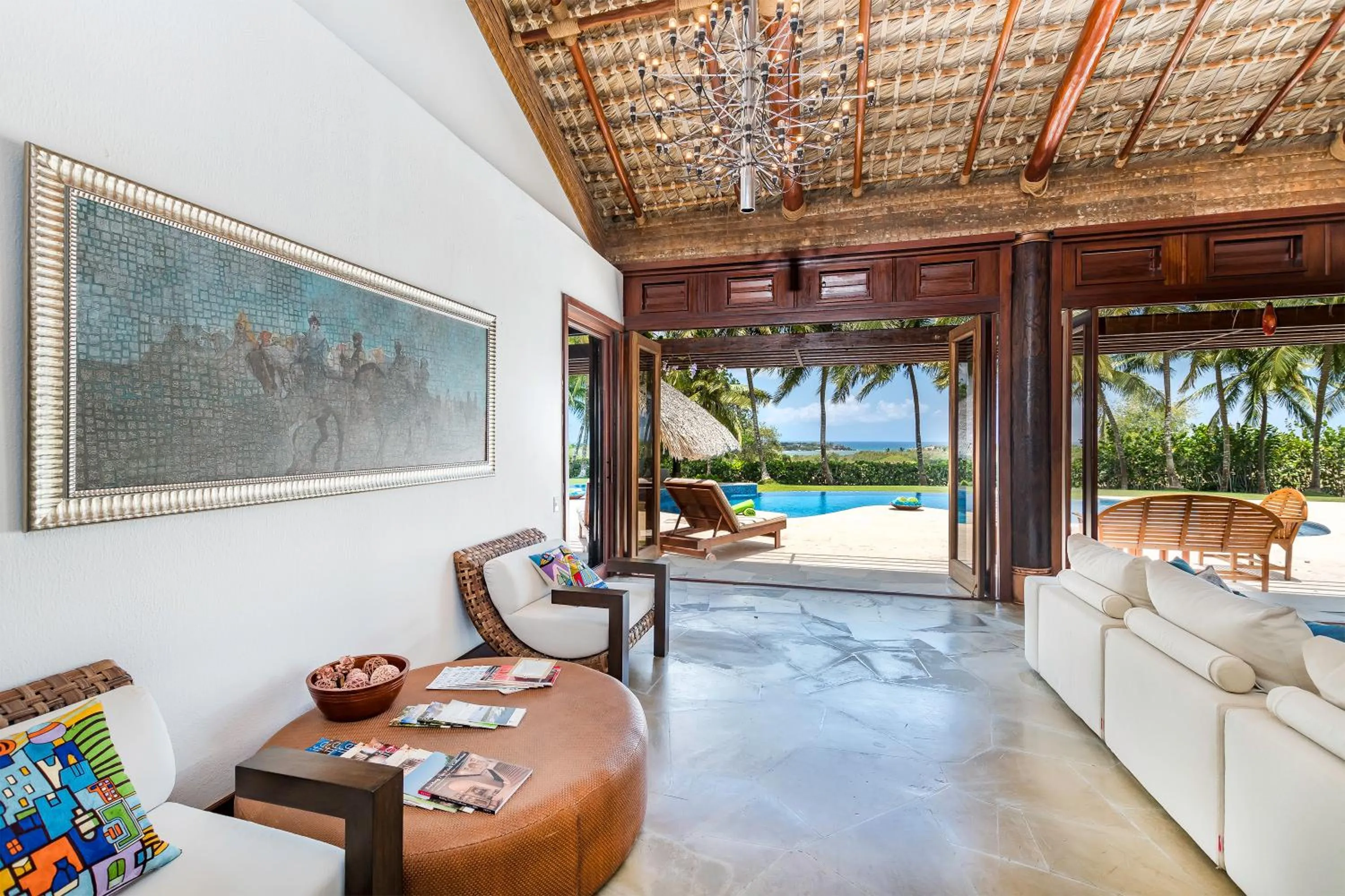 Patio in Unique Villa with Ocean and River Views - Staff & Golf Carts