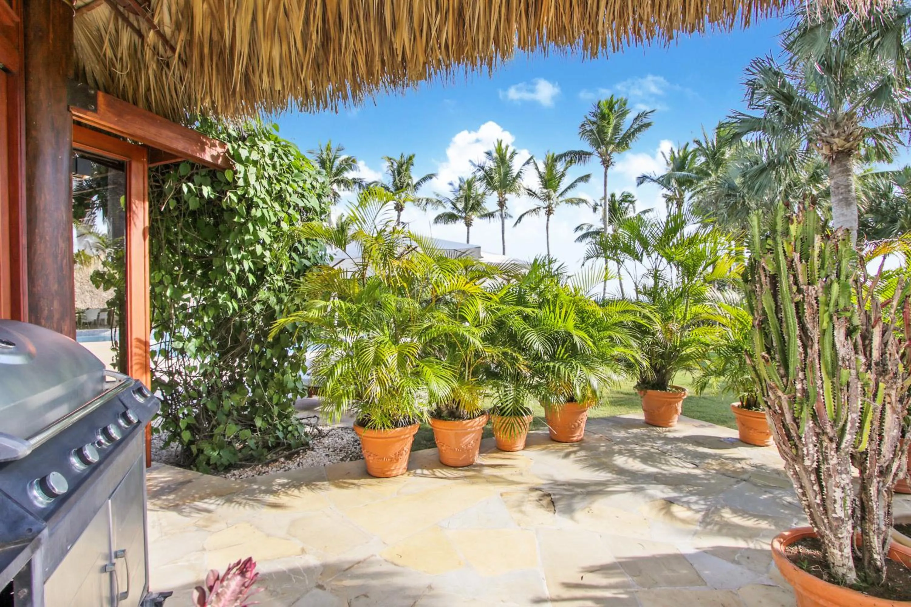 BBQ facilities in Unique Villa with Ocean and River Views - Staff & Golf Carts