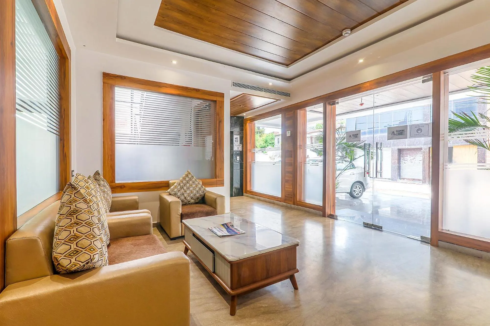 Seating area in FabExpress Global Inn New