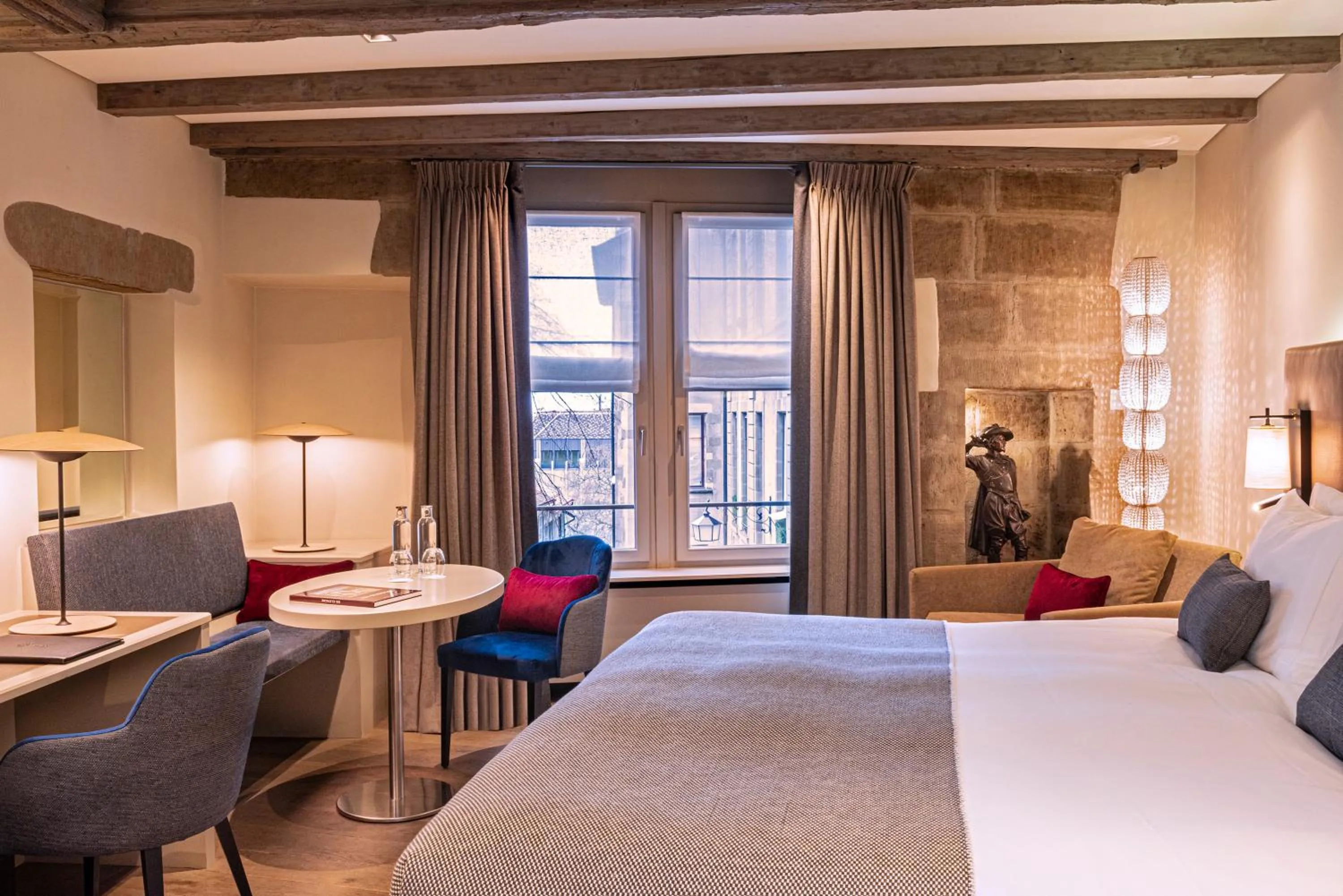 Photo of the whole room, Bed in Hôtel Les Armures