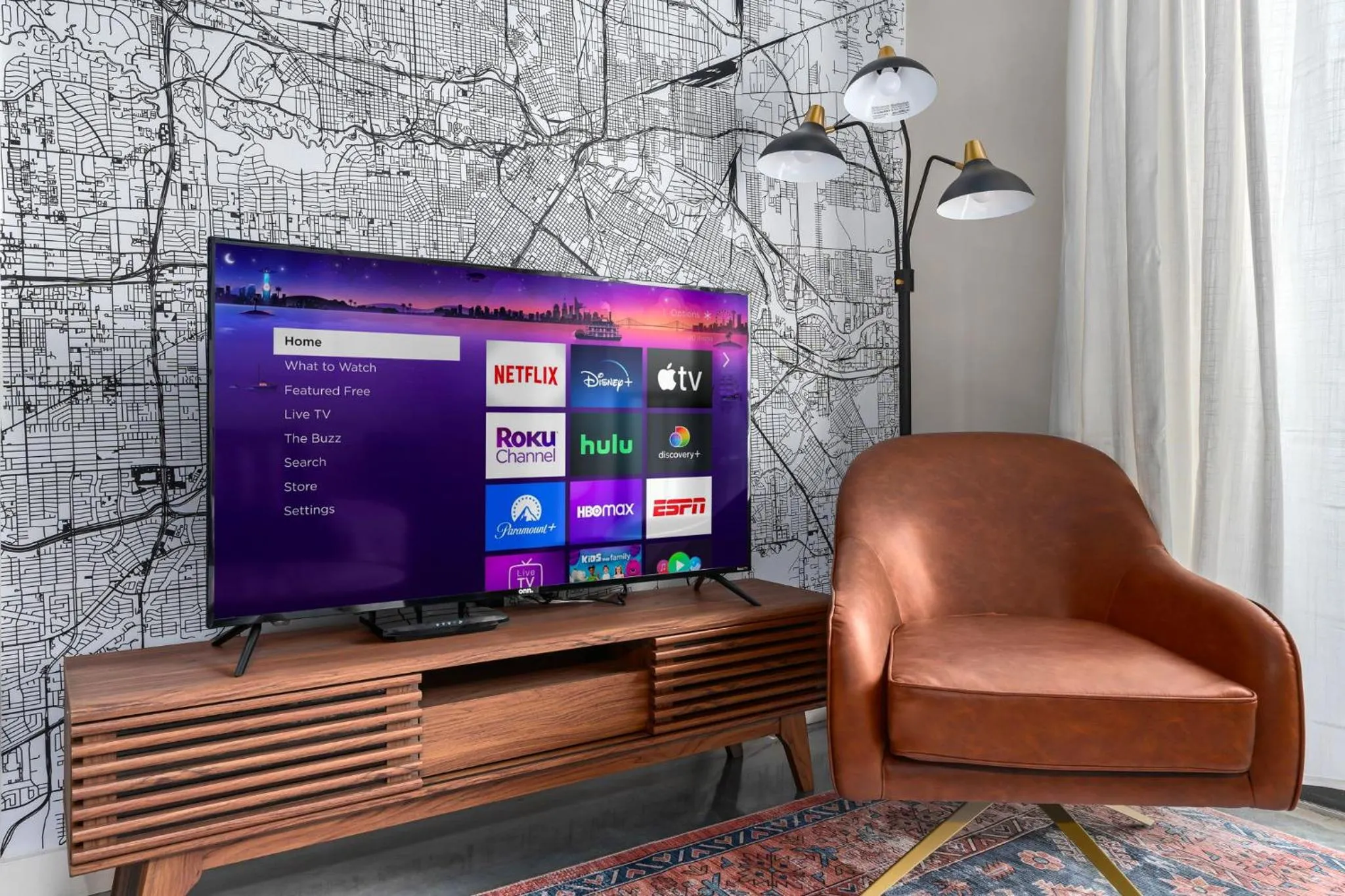 TV and multimedia in Lodgeur Midtown, Houston - close to Downtown & Texas Medical Center