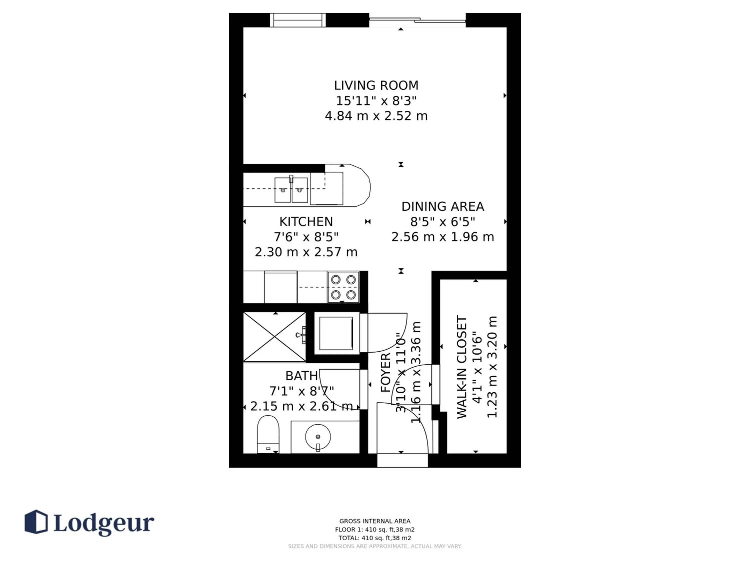 Floor plan in Lodgeur Midtown, Houston - close to Downtown & Texas Medical Center