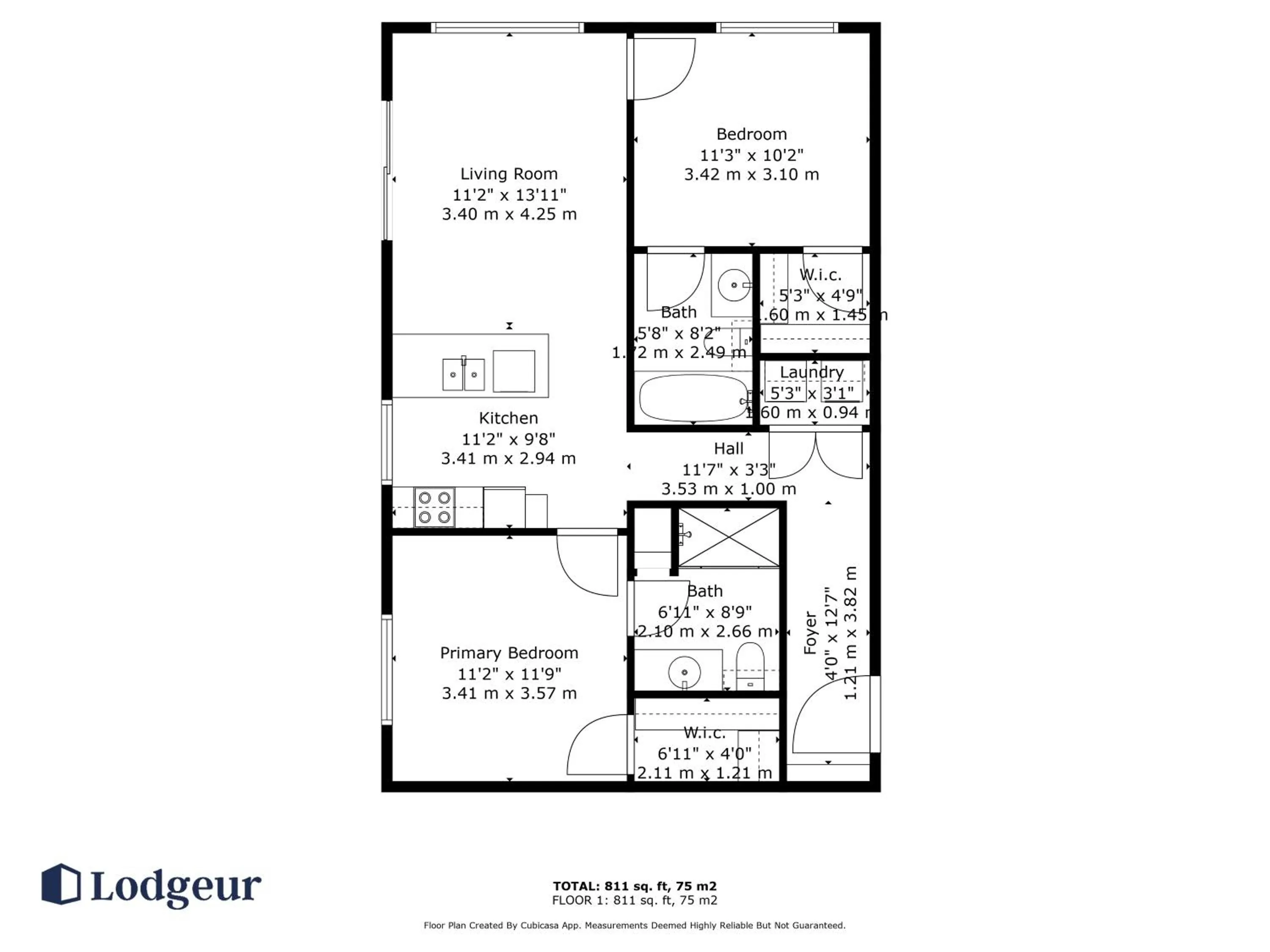 Floor plan in Lodgeur Midtown, Houston - close to Downtown & Texas Medical Center
