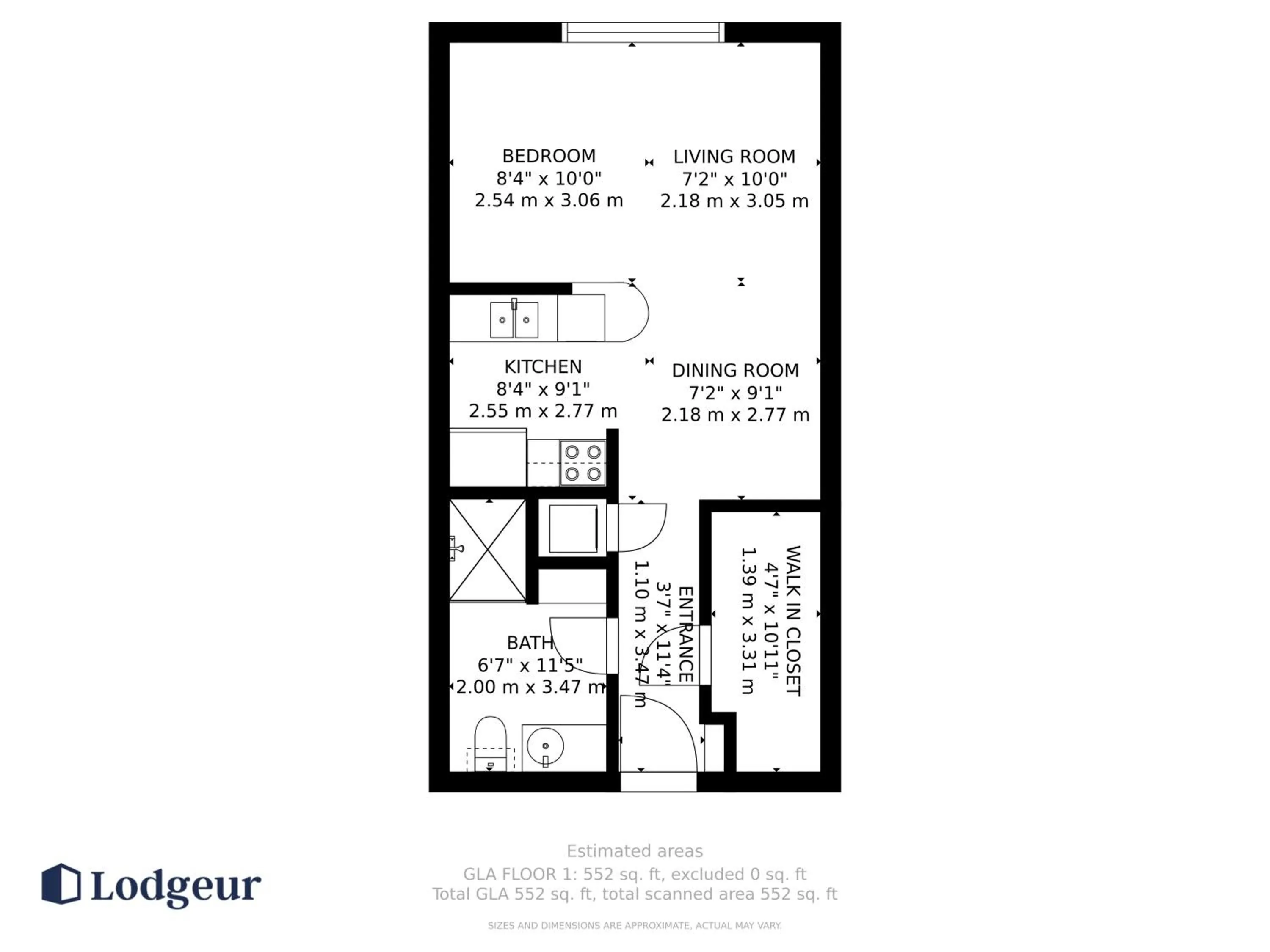 Floor plan in Lodgeur Midtown, Houston - close to Downtown & Texas Medical Center