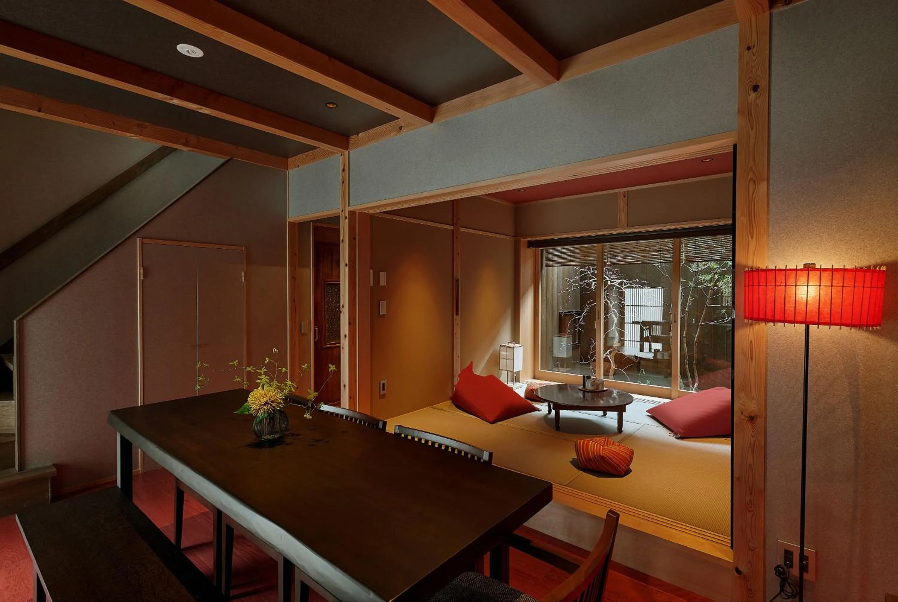 Living room in Tasokare Machiya House