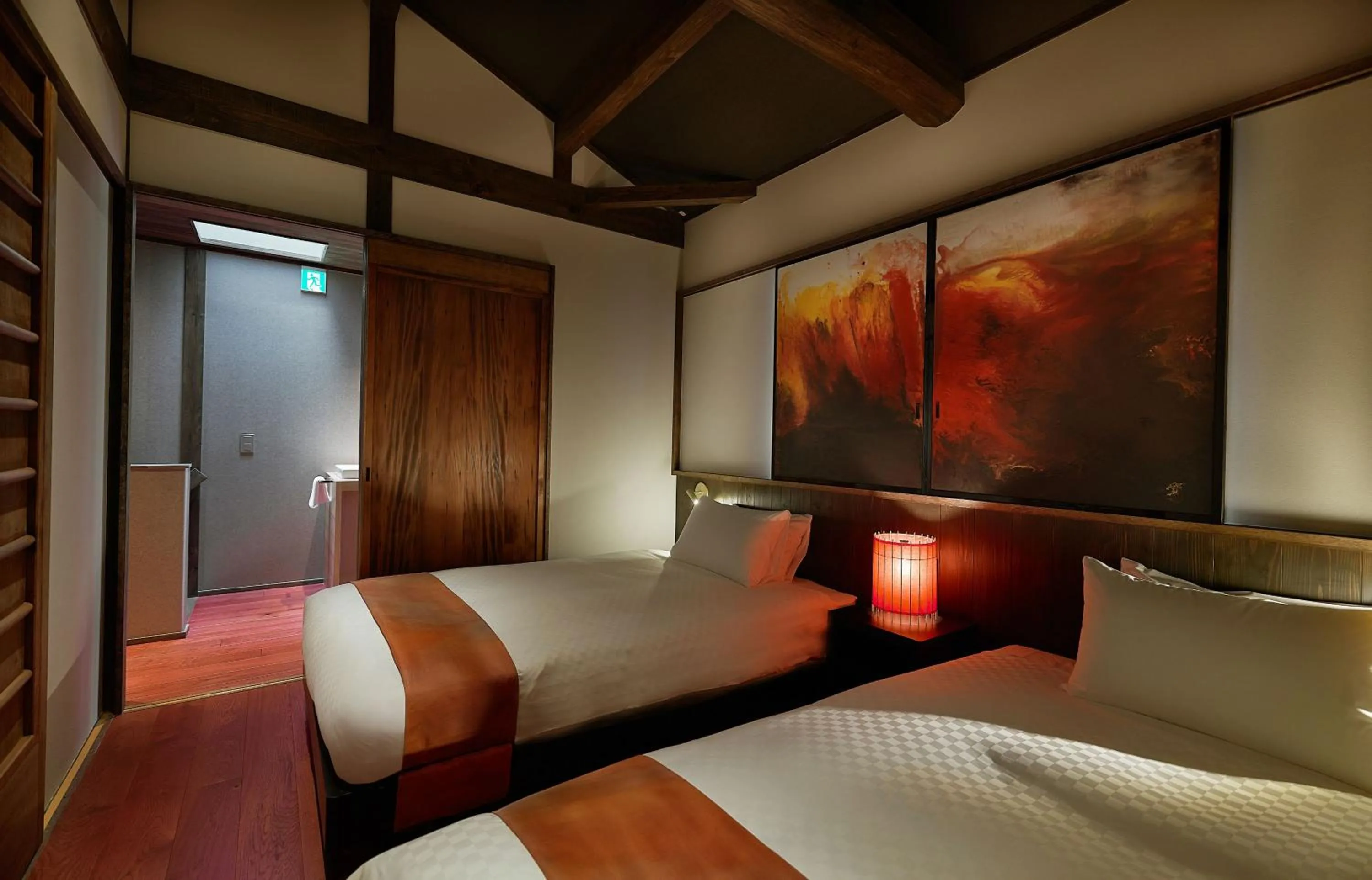 Bedroom, Bed in Tasokare Machiya House