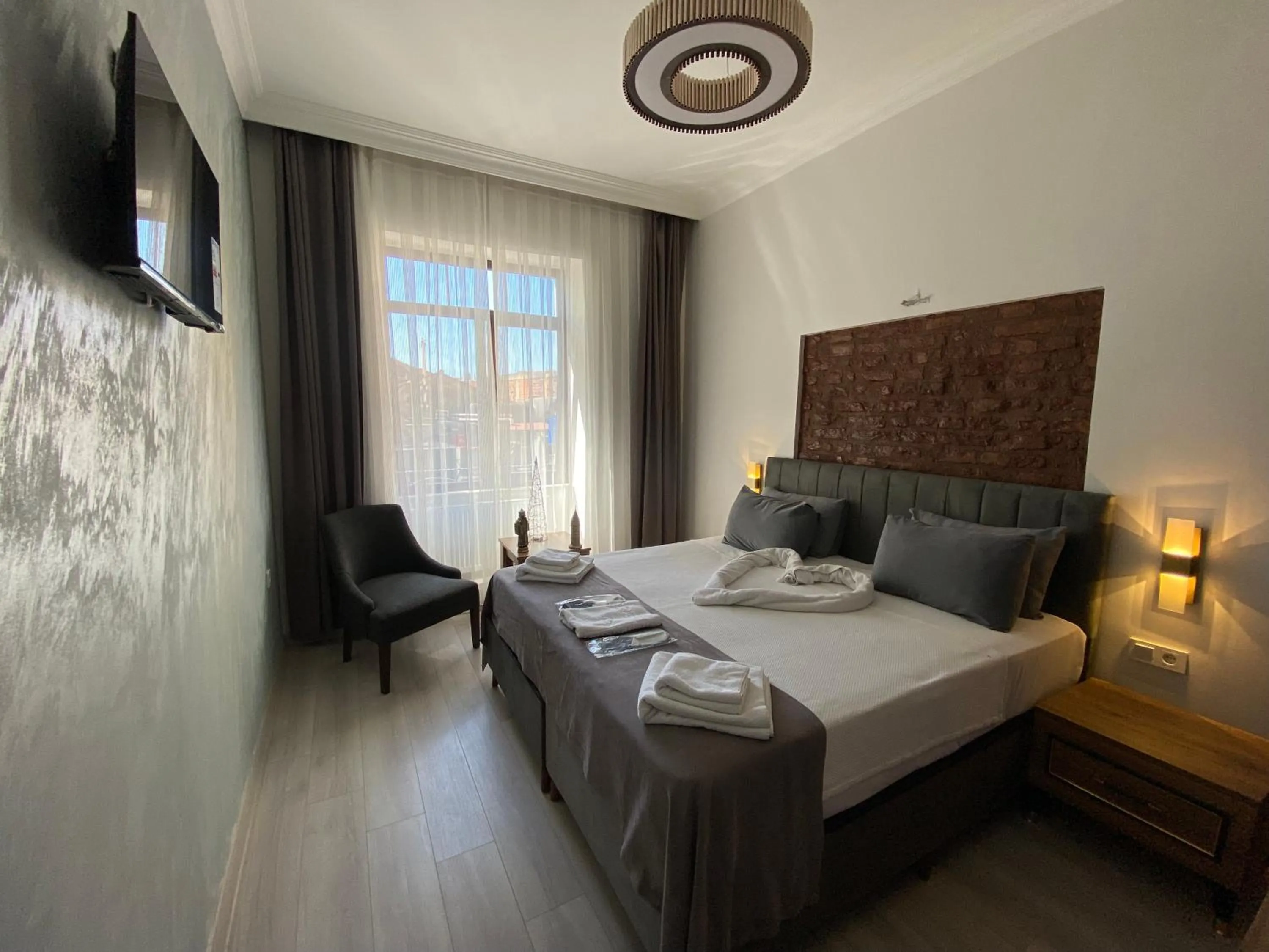 Bed in Galata Moon Hotel