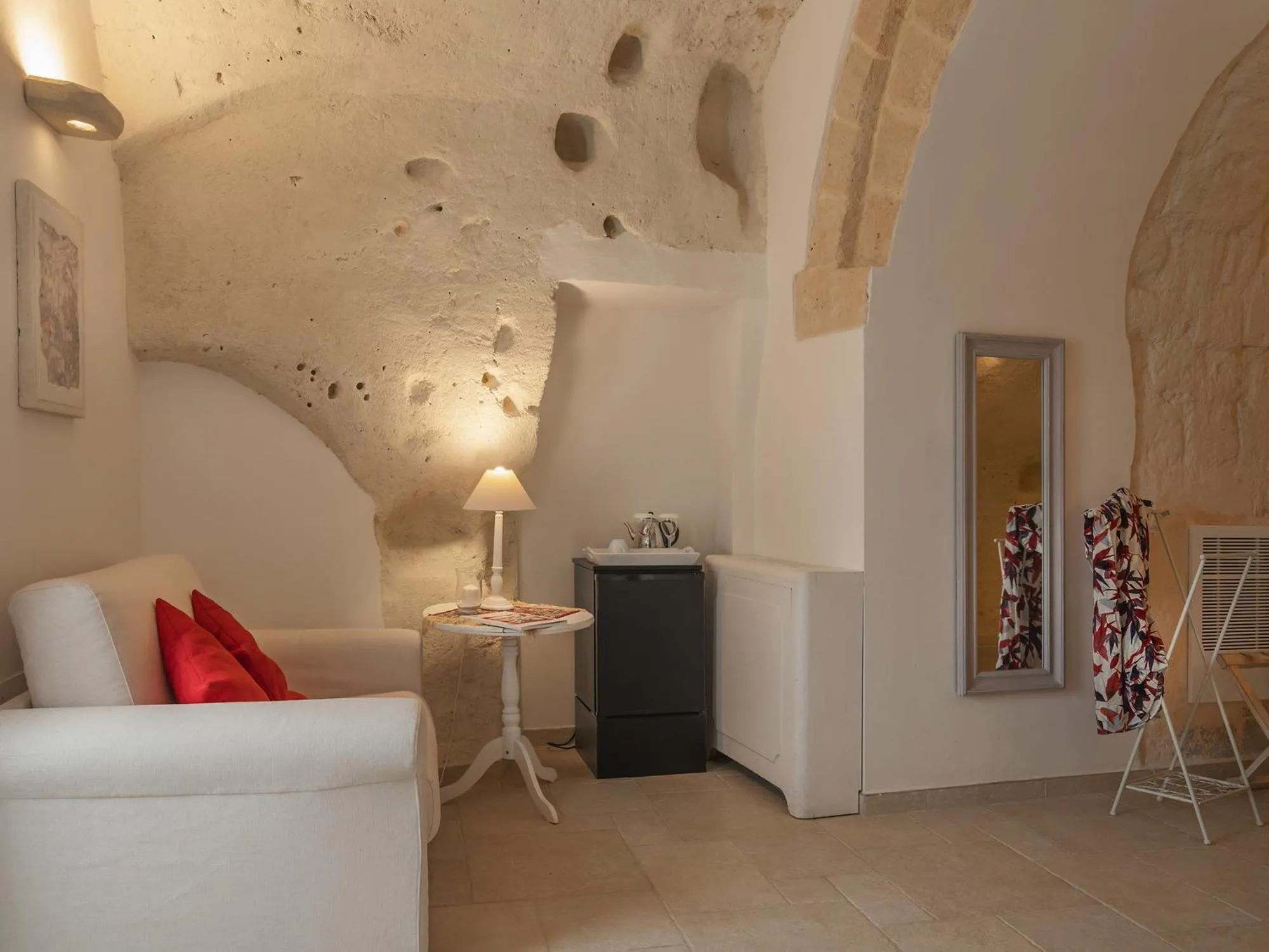 Seating area in Palazzo Degli Abati