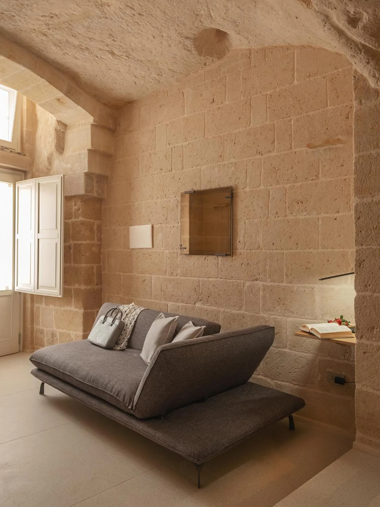 Seating area in Palazzo Degli Abati