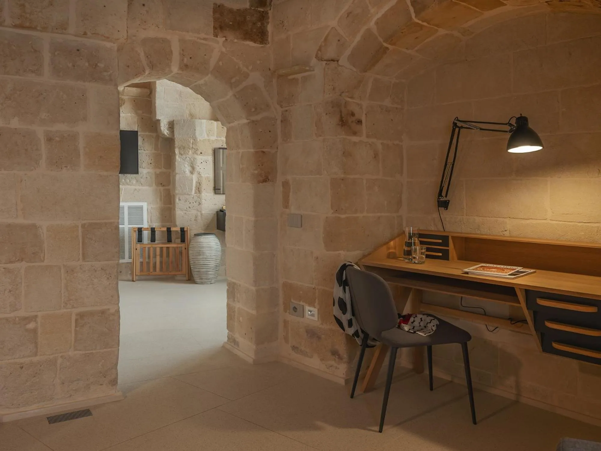 Seating area in Palazzo Degli Abati